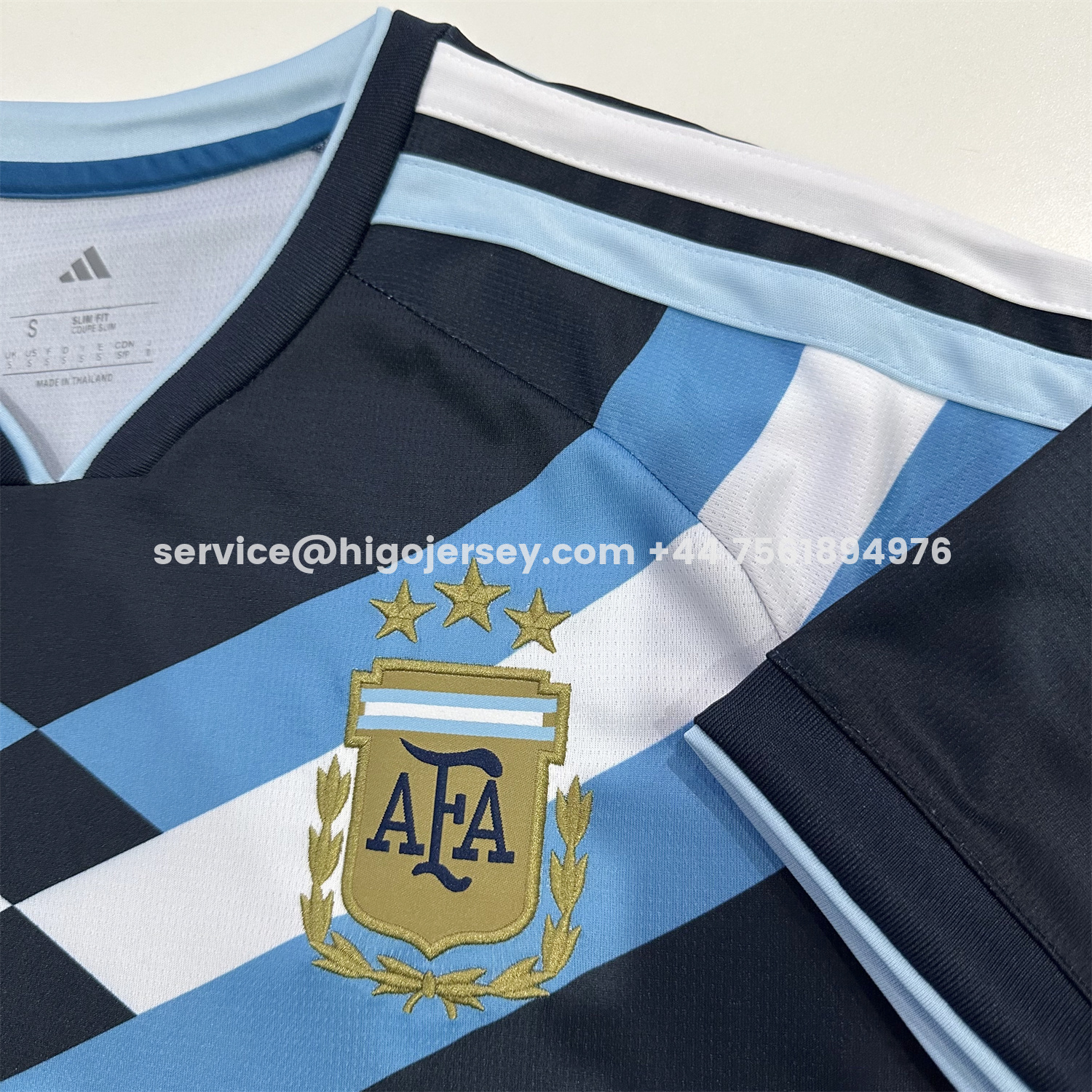 Higojerseys-Argentina 2026 Blue Shoulder Stripes Special Jersey - Fans Version