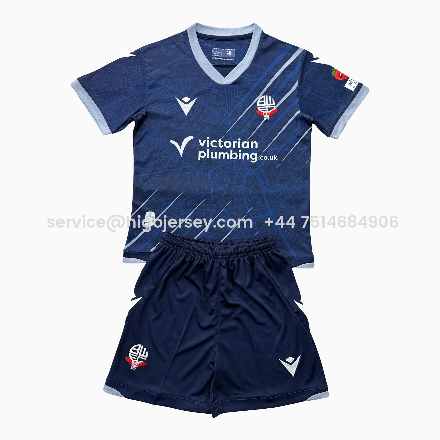 Higojerseys-Bolton Wanderers 25-26 Away Men's Adult Jersey Set - Fans Version