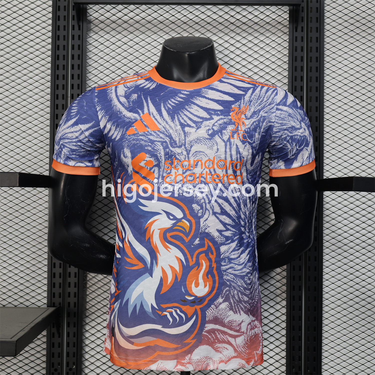 Higojerseys-Liver.pool 25-26 Orange and Blue Liver.pool Bird Special Edition Jersey - Player Version