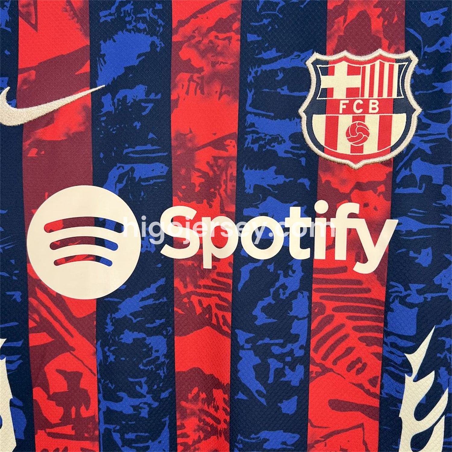 Higojerseys-Barcelona 25-26 Red & Blue Random Graffiti Pattern Jersey - Fans Version
