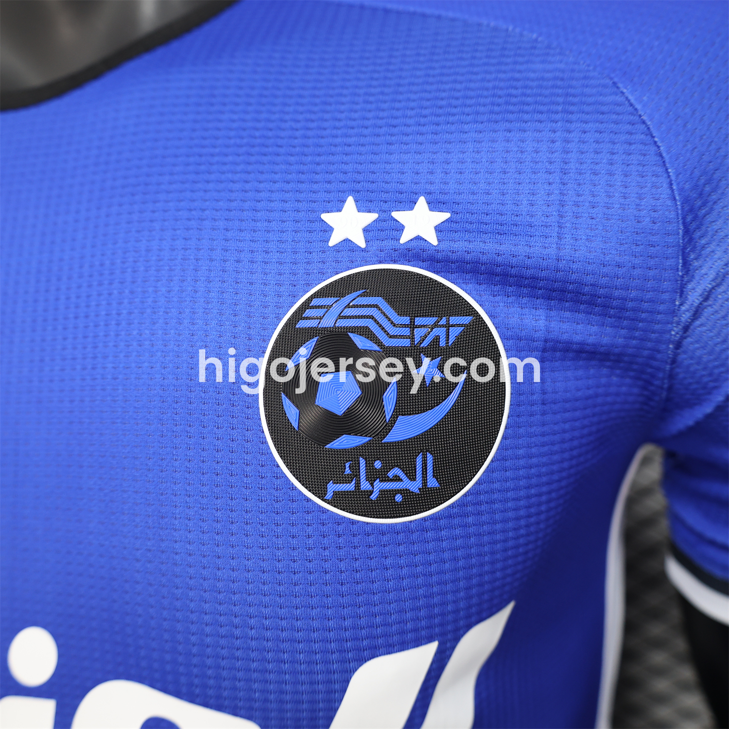 Higojerseys-Algeria 25-26 Blue and Black Gradient with White Text Jersey - Player Version