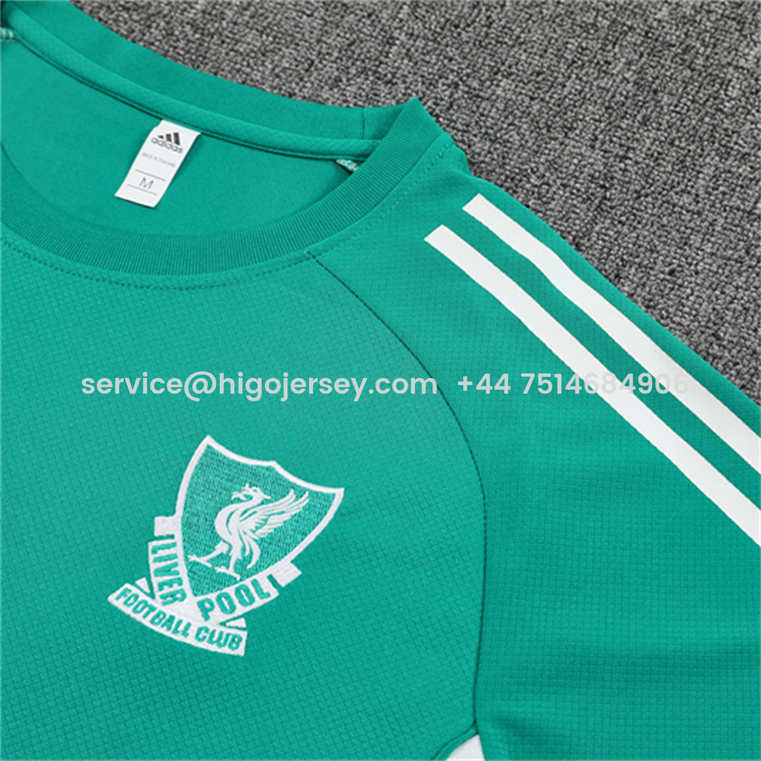 Higojerseys-Liver.pool 25-26 Kids Short-Sleeve Training Set - Green Top & Black Shorts