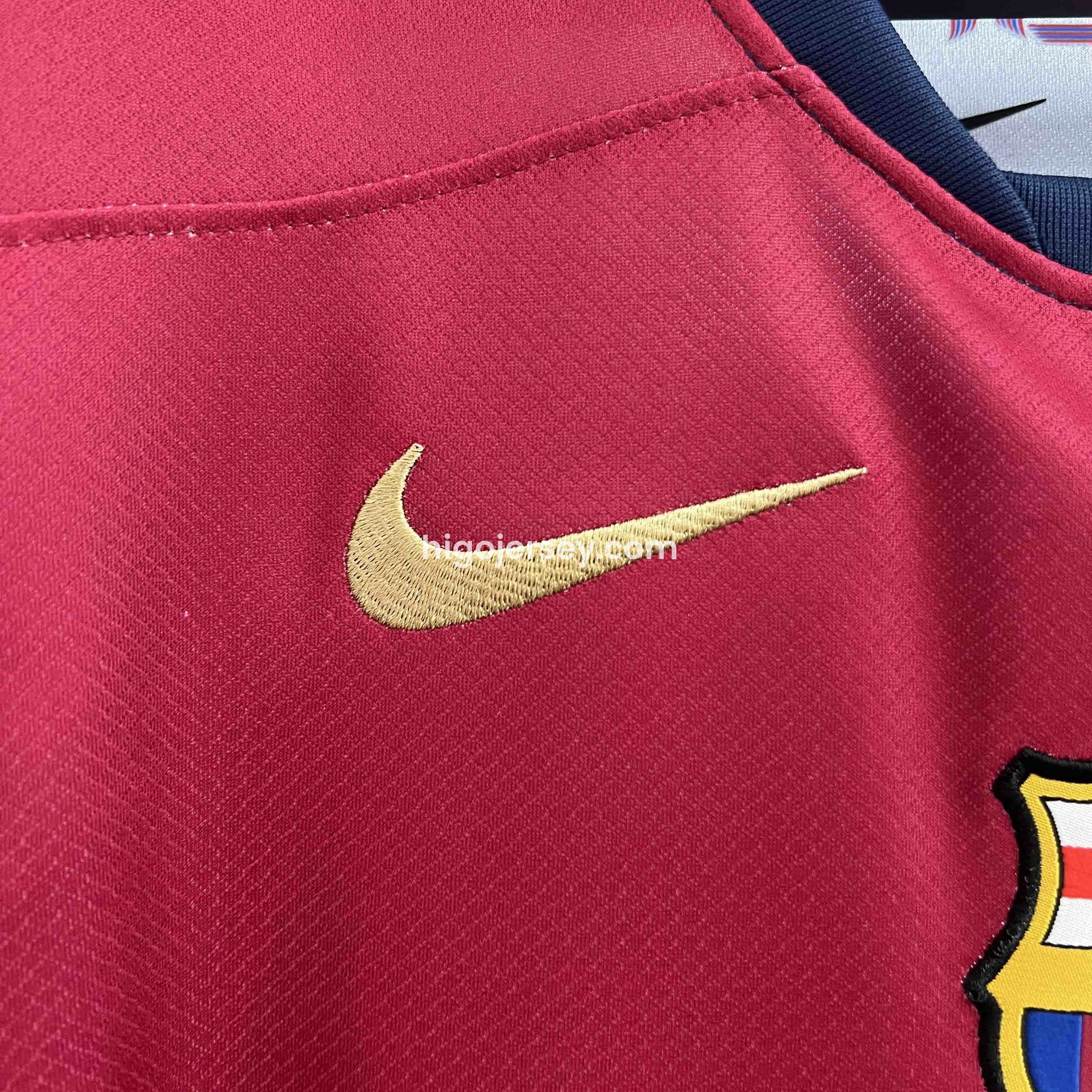 Higojerseys-【Copa del Rey Patch Set】Barcelona 24-25 Home Jersey - Fans Version