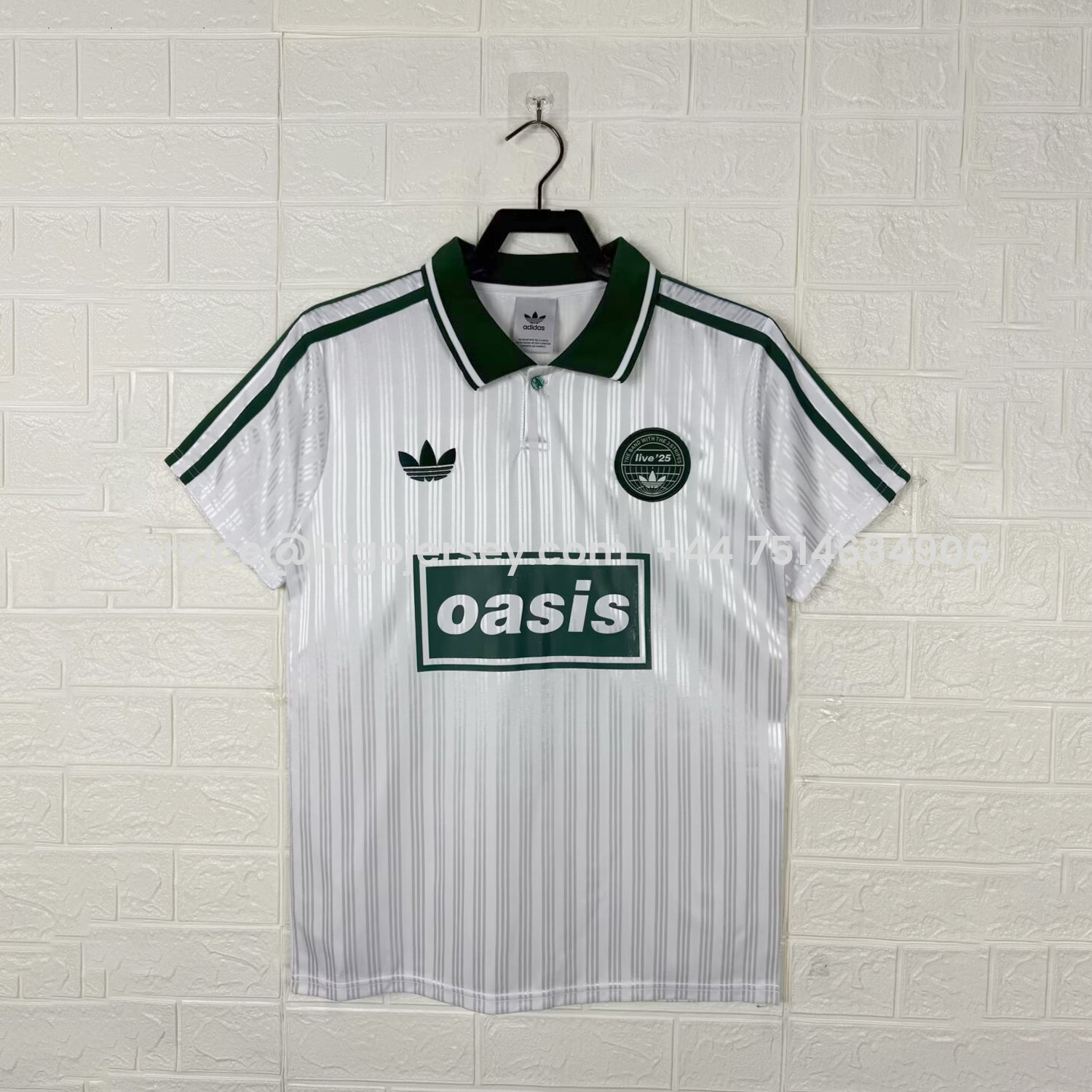 Higojerseys-Bohemian 25-26 Oasis Originals Tour White Stripes Jersey - Fans Version