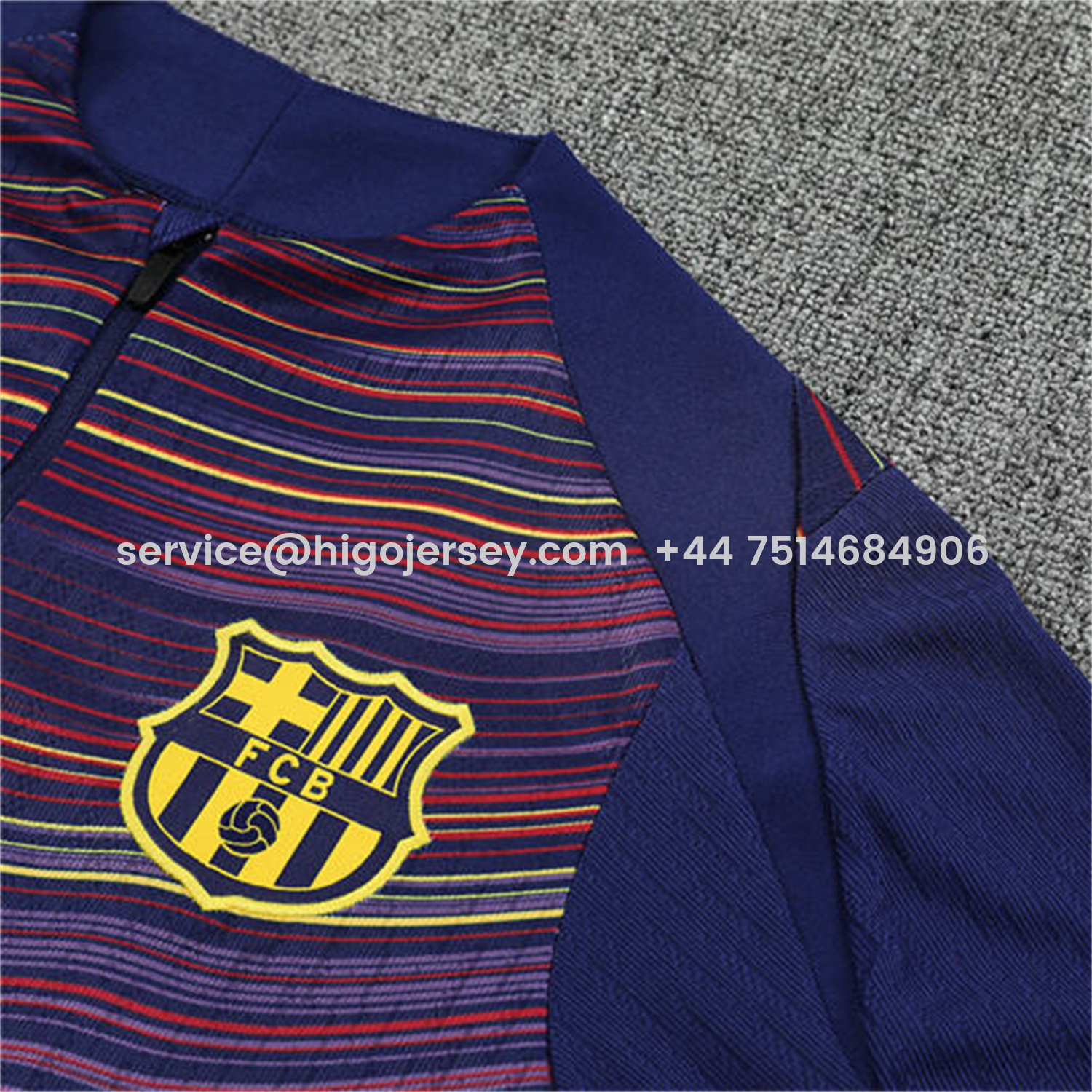 Higojerseys-Barcelona 25-26 Long Sleeve Training Set - Purple Camouflage Top & Blue Pants