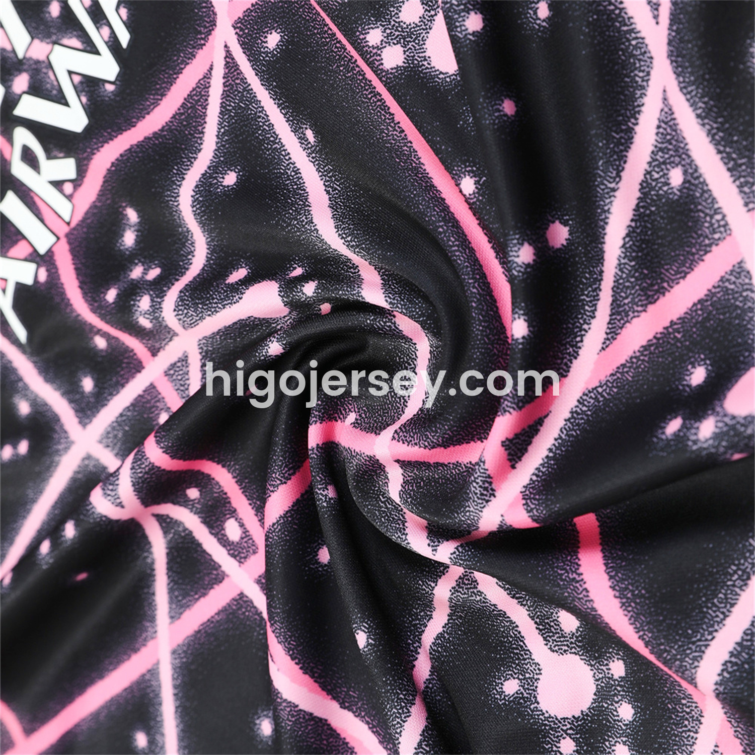 Higojerseys-Paris Saint-Germain PSG 25-26 Short-Sleeve Training Set - Pink Fluorescent Rays Black Top & Black Shorts