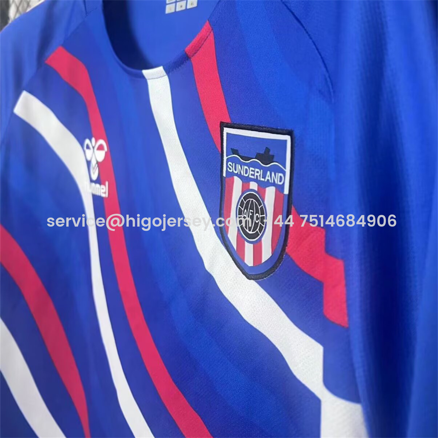 Higojerseys-Sunderland 25-26 Blue Pre-Match Training Jersey - Fans Version