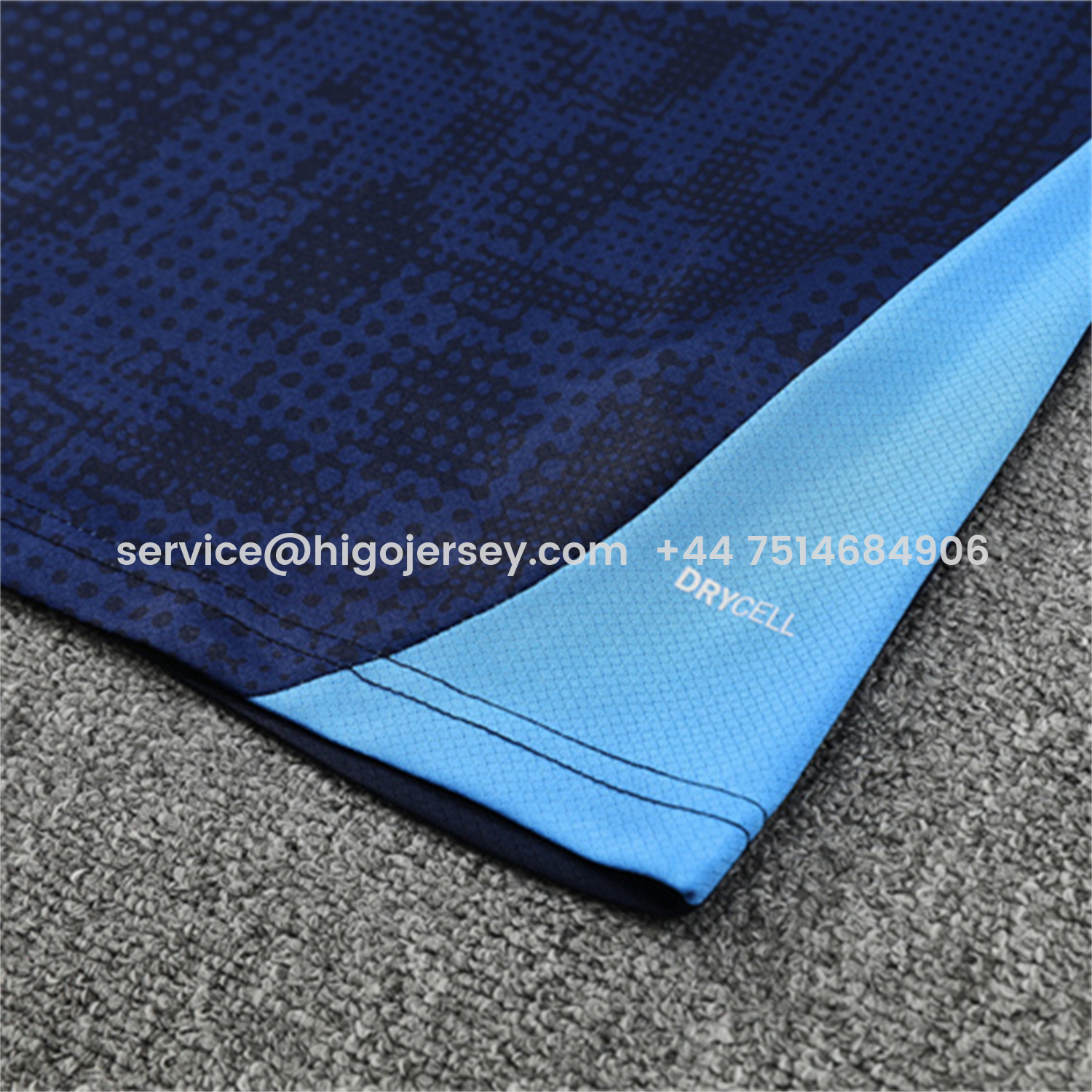 Higojerseys-Marseille 25-26 Short-Sleeve Training Set - Royal Blue Top & Royal Blue Shorts