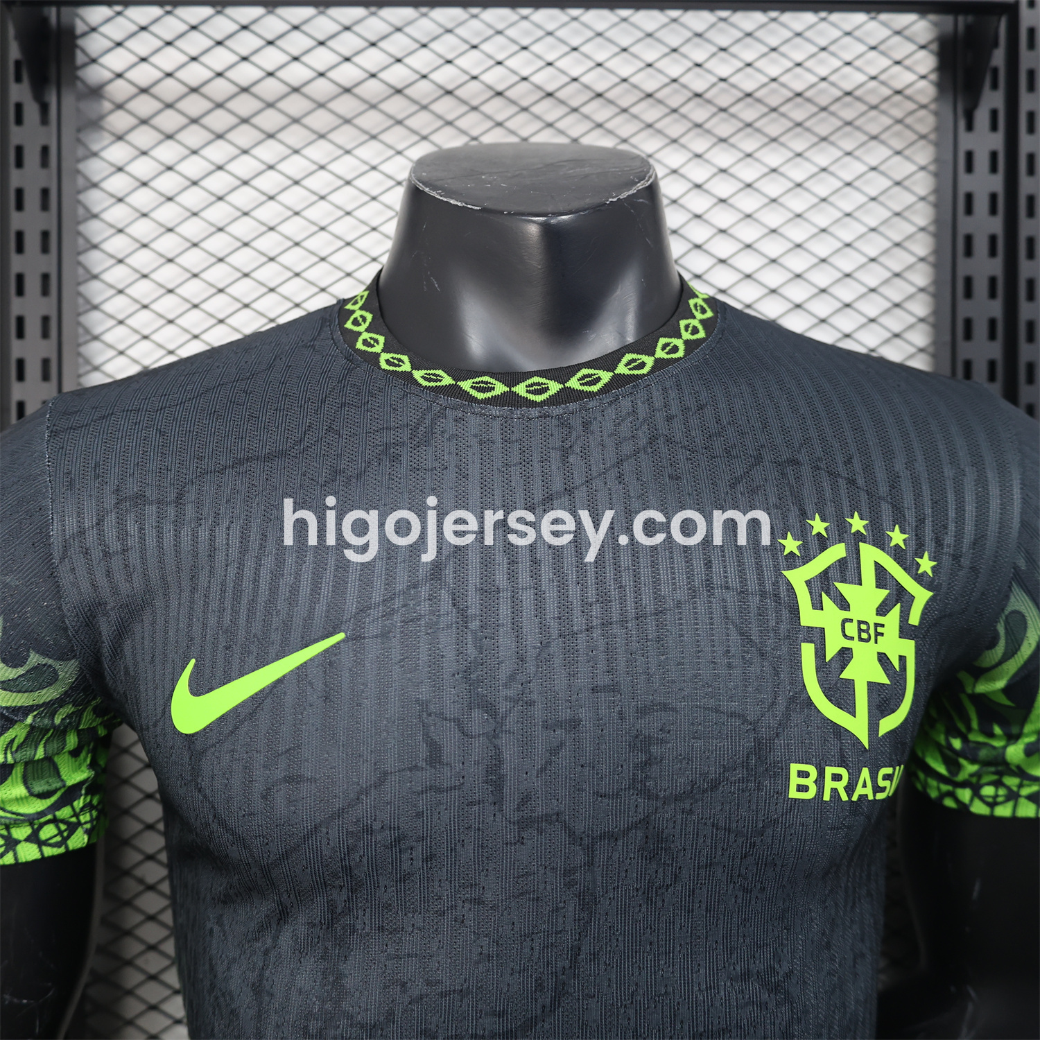 Higojerseys-Brazil 2025 Green Fire Black Special Edition Jersey - Player Version