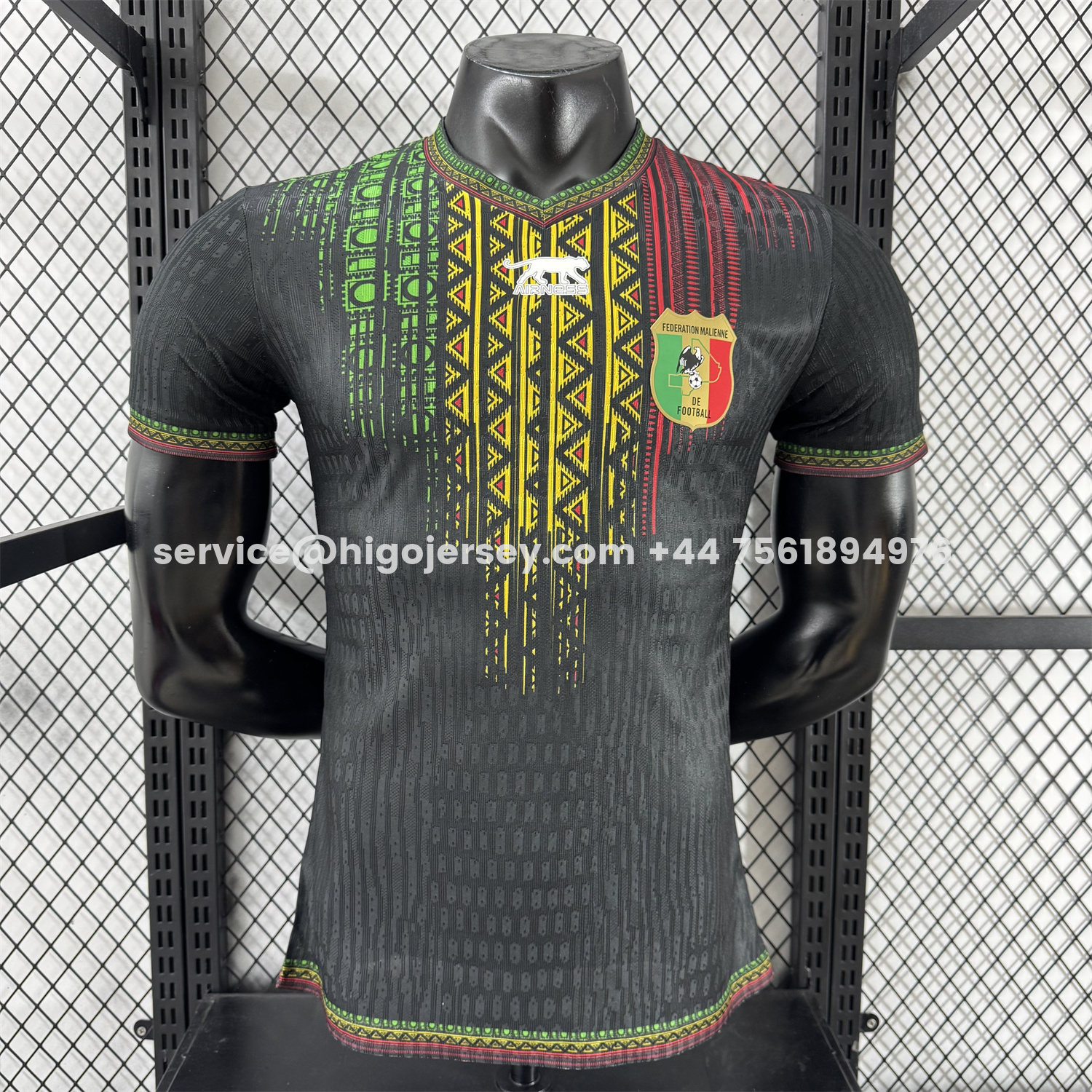 Higojerseys-Mali 2025 Third Black Jersey - Player Version