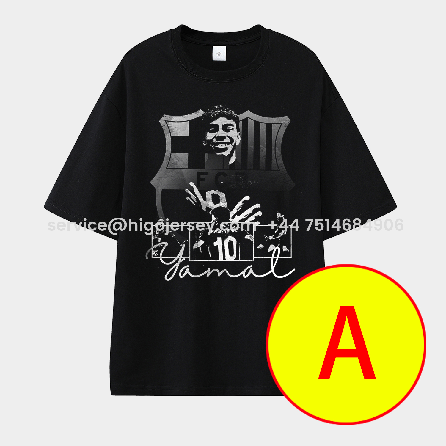 Higojerseys-LAMINE YAMAL - Barcelona No. 10 Legend Continues 2025 Unisex Pure Cotton T-shirt