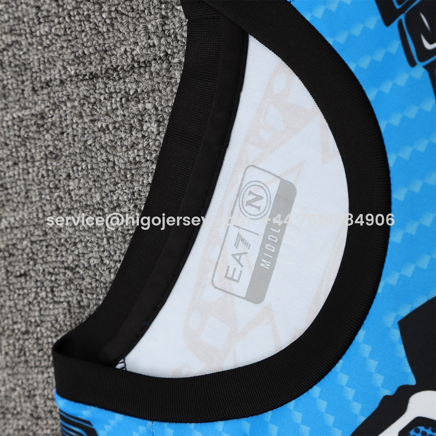 Higojerseys-Napoli 25-26 Vest Training Set - Blue Mecha Vest & Black Shorts