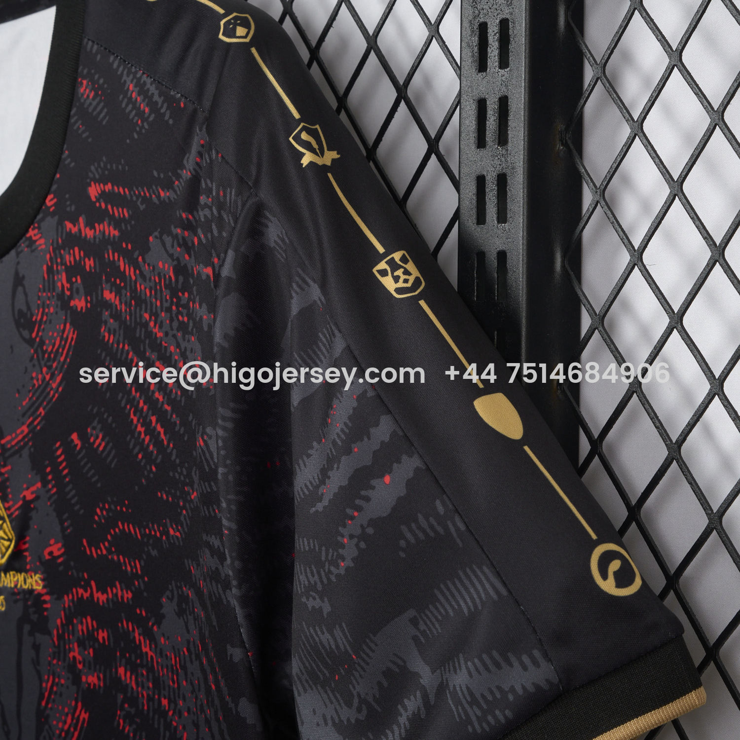 Higojerseys-Paris Saint-Germain PSG 25-26 Champions League Commemorative Edition Black Red Eiffel Tower T-shirts