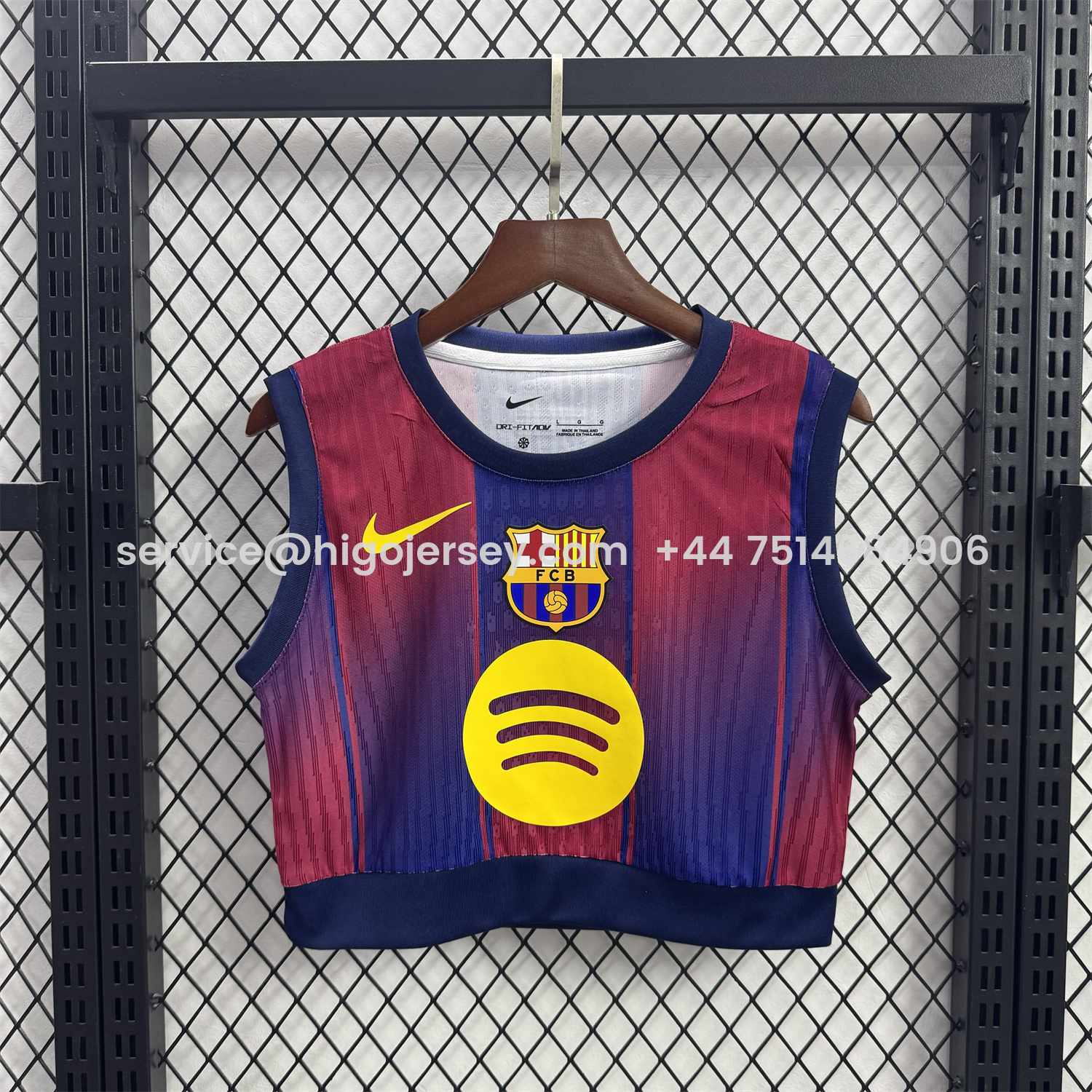 Higojerseys-Women's Barcelona 25-26 Home Center Logo Yoga Vest