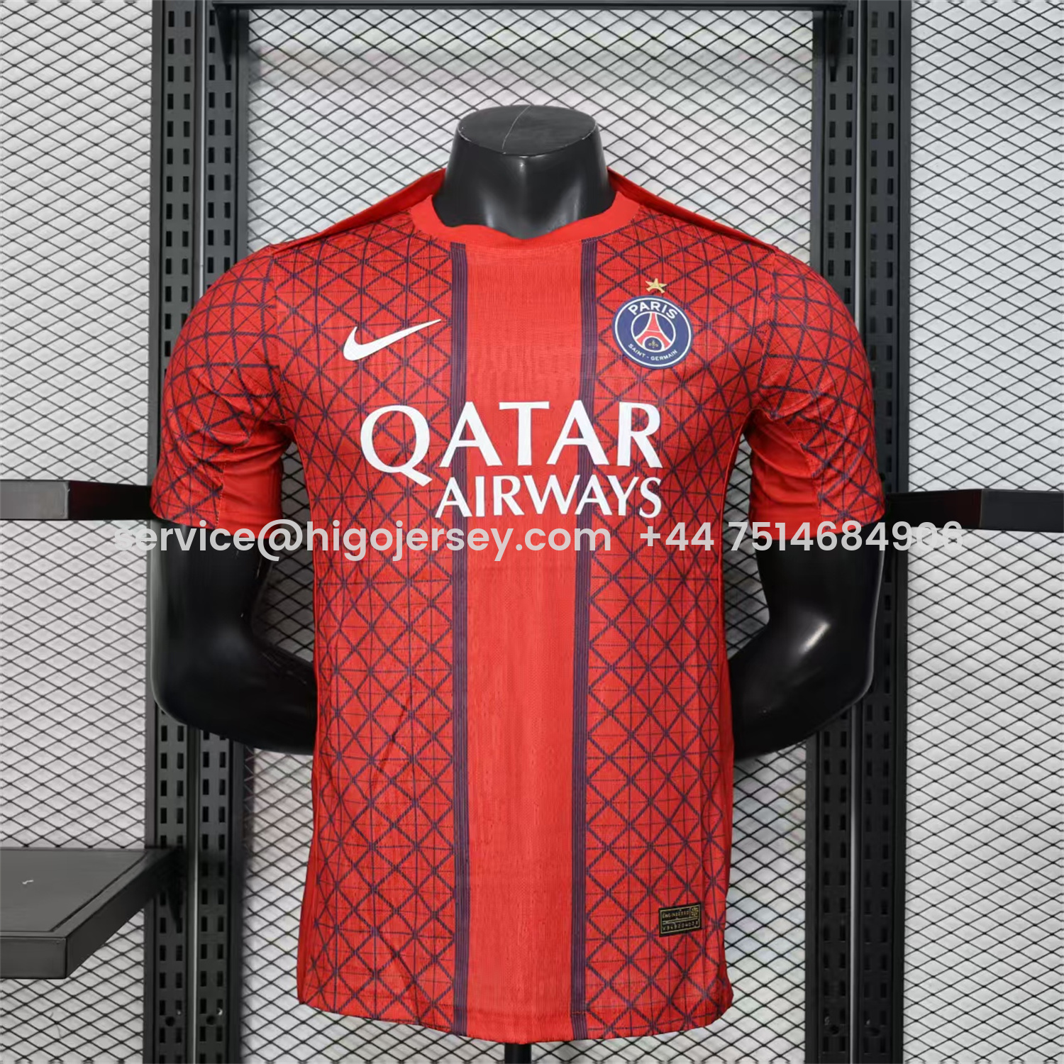 Higojerseys-Paris Saint-Germain PSG 25-26 One Star Red Special Edition Jersey - Player Version