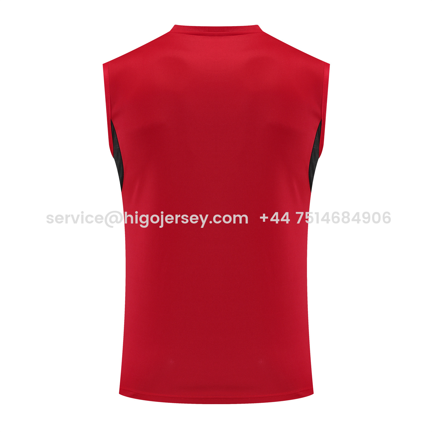 Higojerseys-Manchester United 25-26 Vest Training Set - Pure Red Vest & Black Shorts