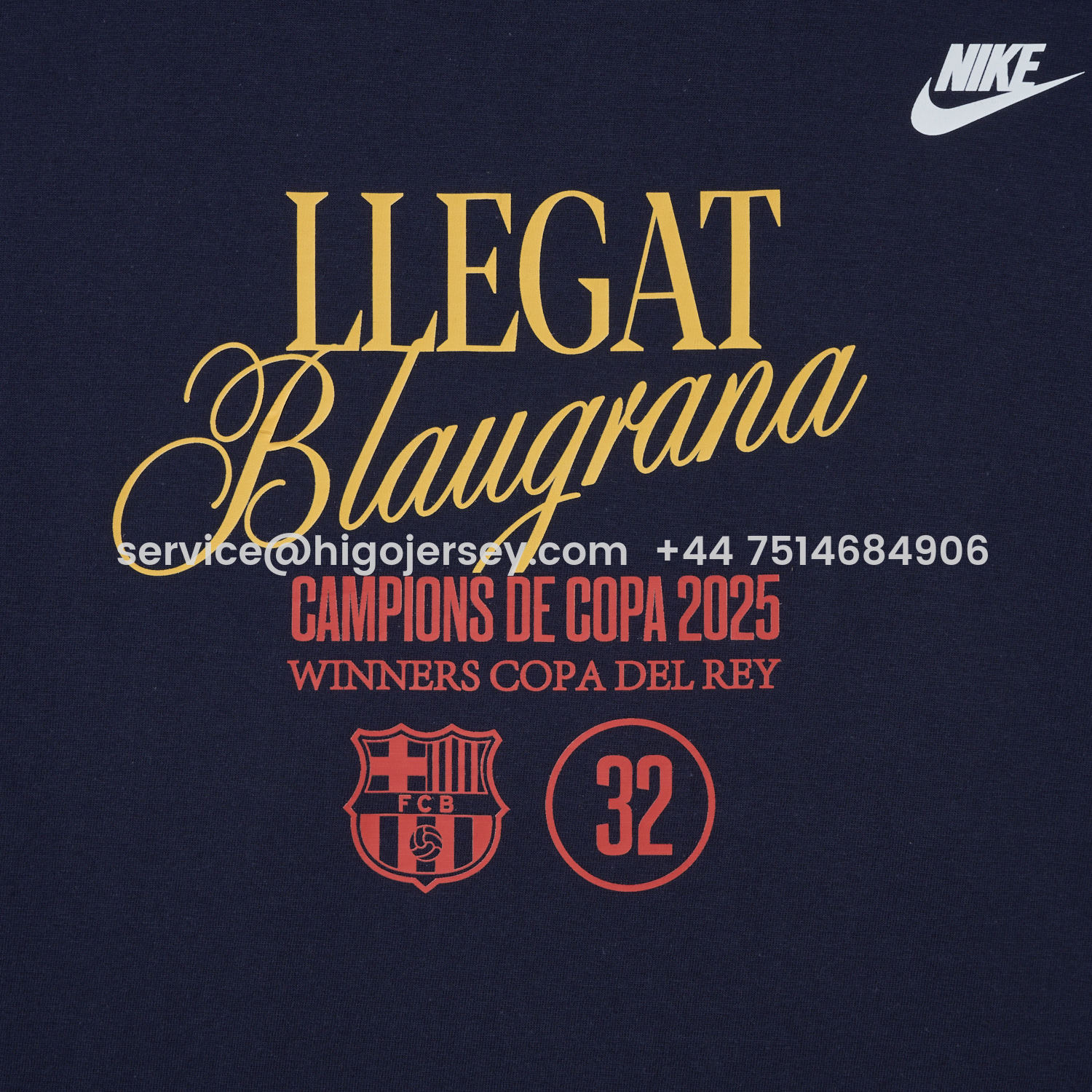 Higojerseys-Barcelona 2025 Winners Copa Del Rey Deep Blue Commemorative T-shirt