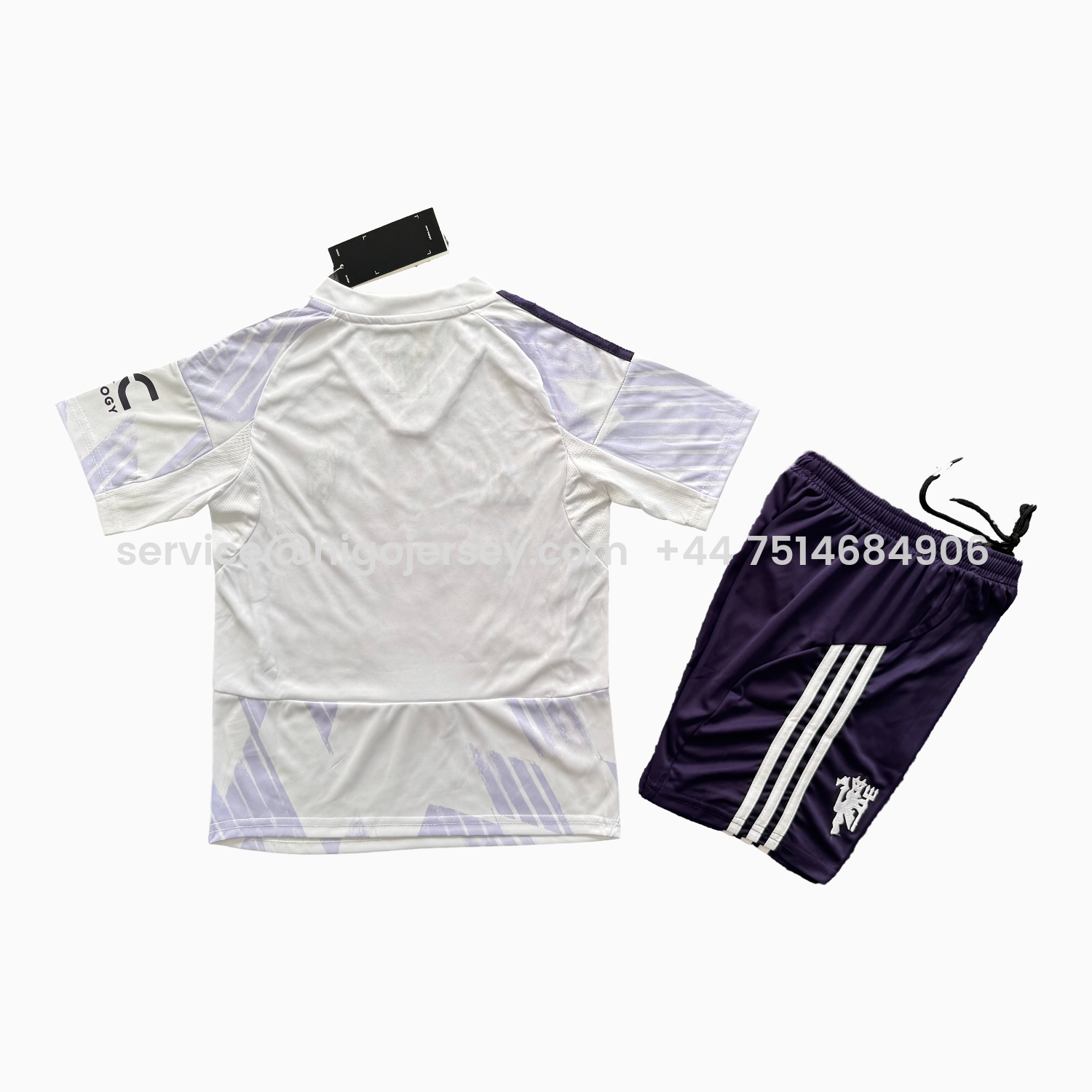 Higojerseys-Manchester United 25-26 Away Kids Kit