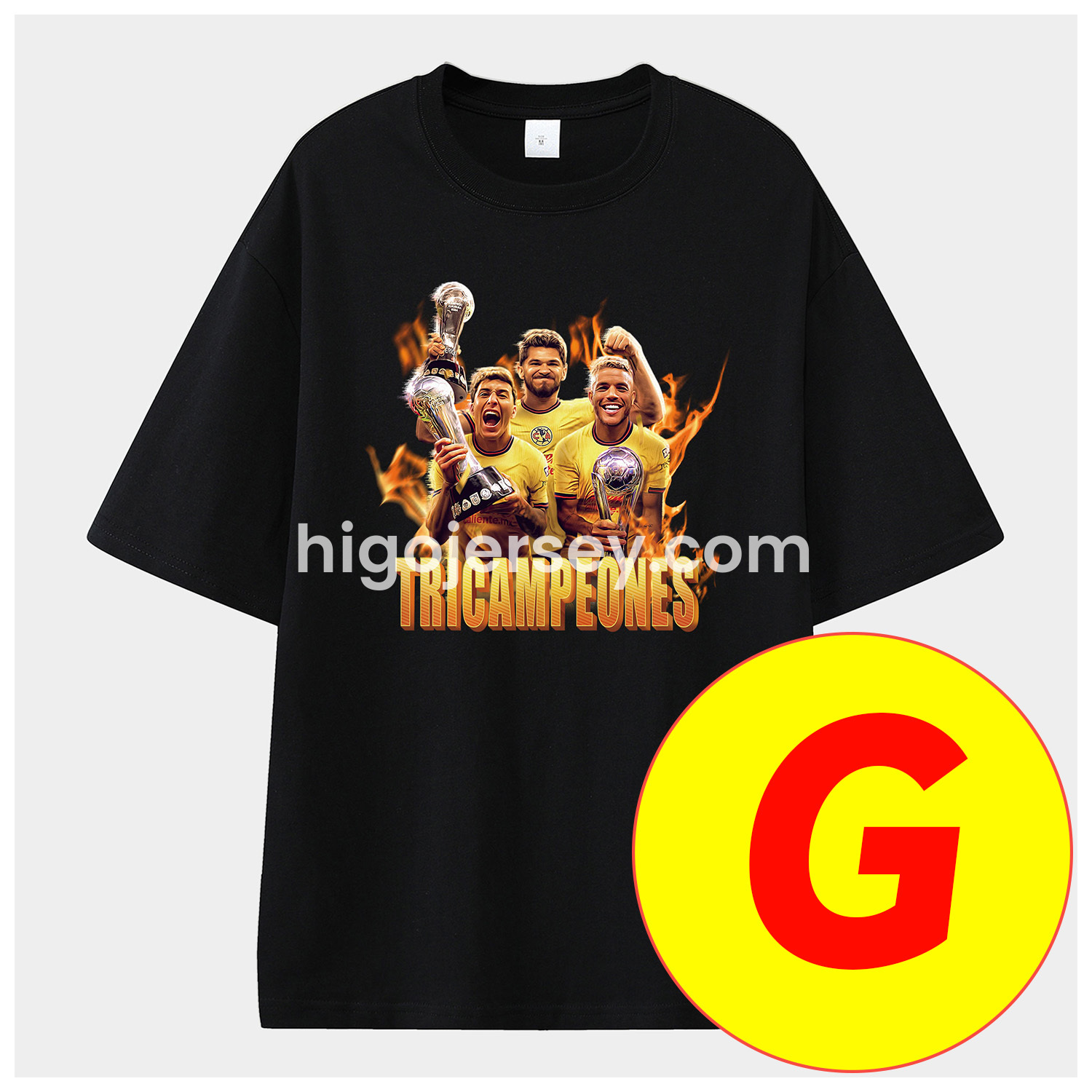 Higojerseys-Club América Triple Championship Unisex Pure Cotton T-shirt