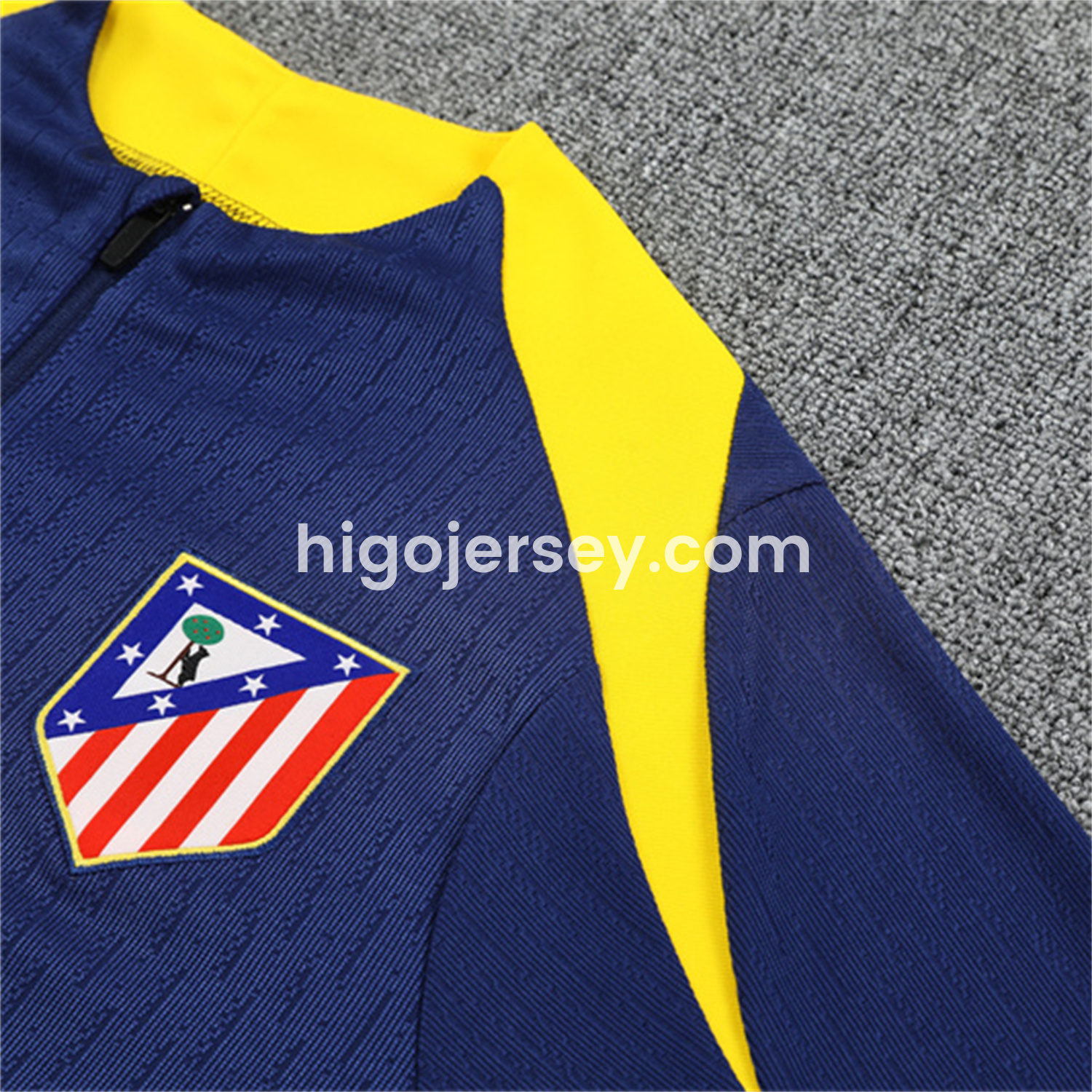 Higojerseys-Atletico Madrid 25-26 Kid Long Sleeves Training Set - Royal Blue Top & Royal Blue Pants