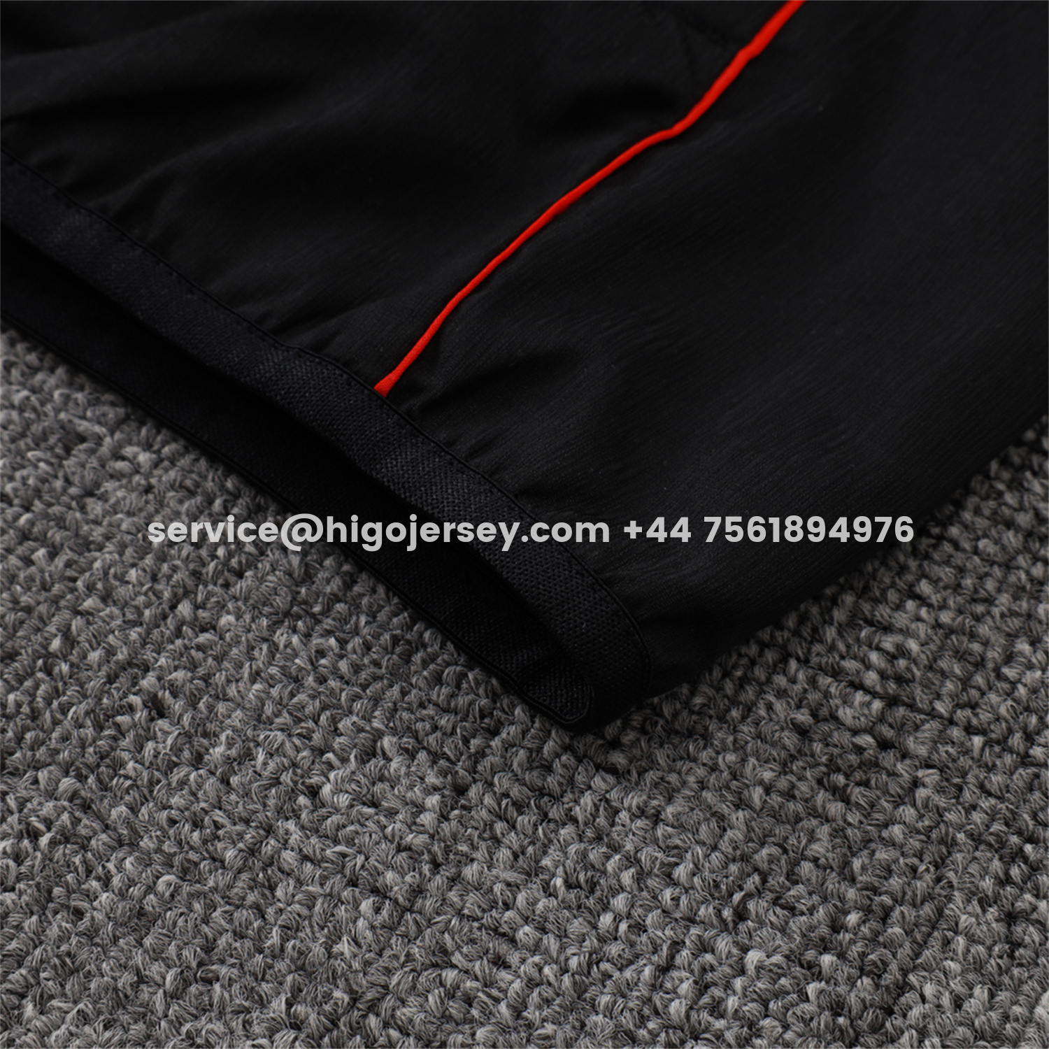 Higojerseys-Ajax 25-26 Windbreaker Training Set - Black Top and Pants