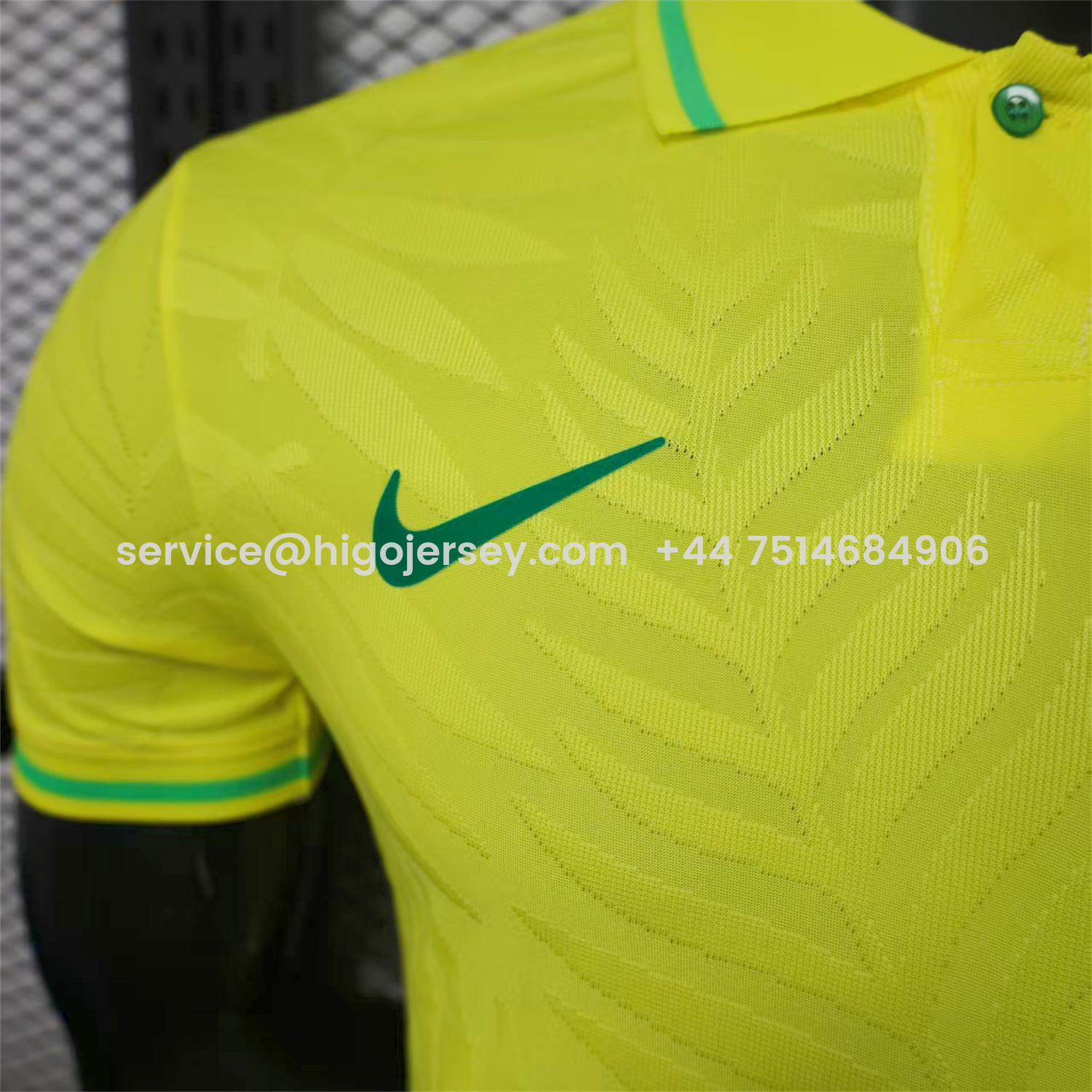 Higojerseys-Brazil 25-26 Fern Yellow Polo Jersey - Player Version