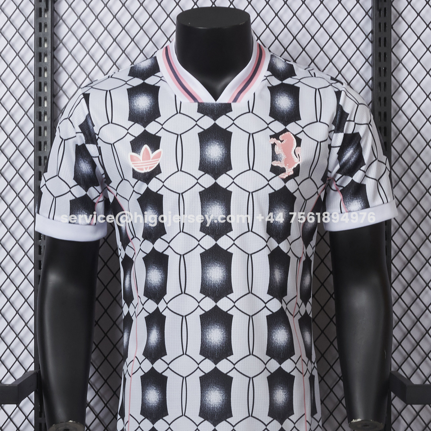 Higojerseys-Juventus 25-26 Retro-Style Hexagonal Pattern Jersey - Player Edition