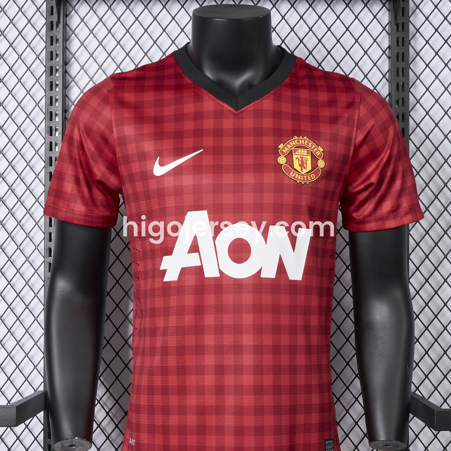 Higojerseys-Retro Manchester United 2012-13 Home Jersey - Player Version