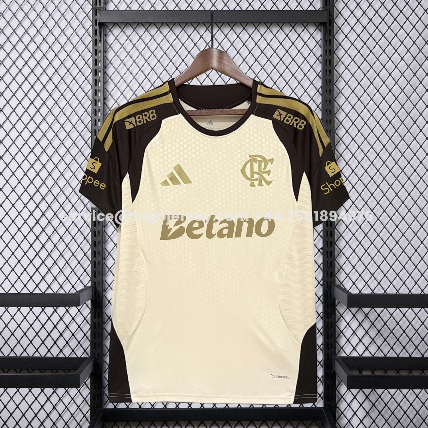 Higojerseys-Flamengo 25-26 Cream Black Special Jersey With All Sponsors - Fans Version