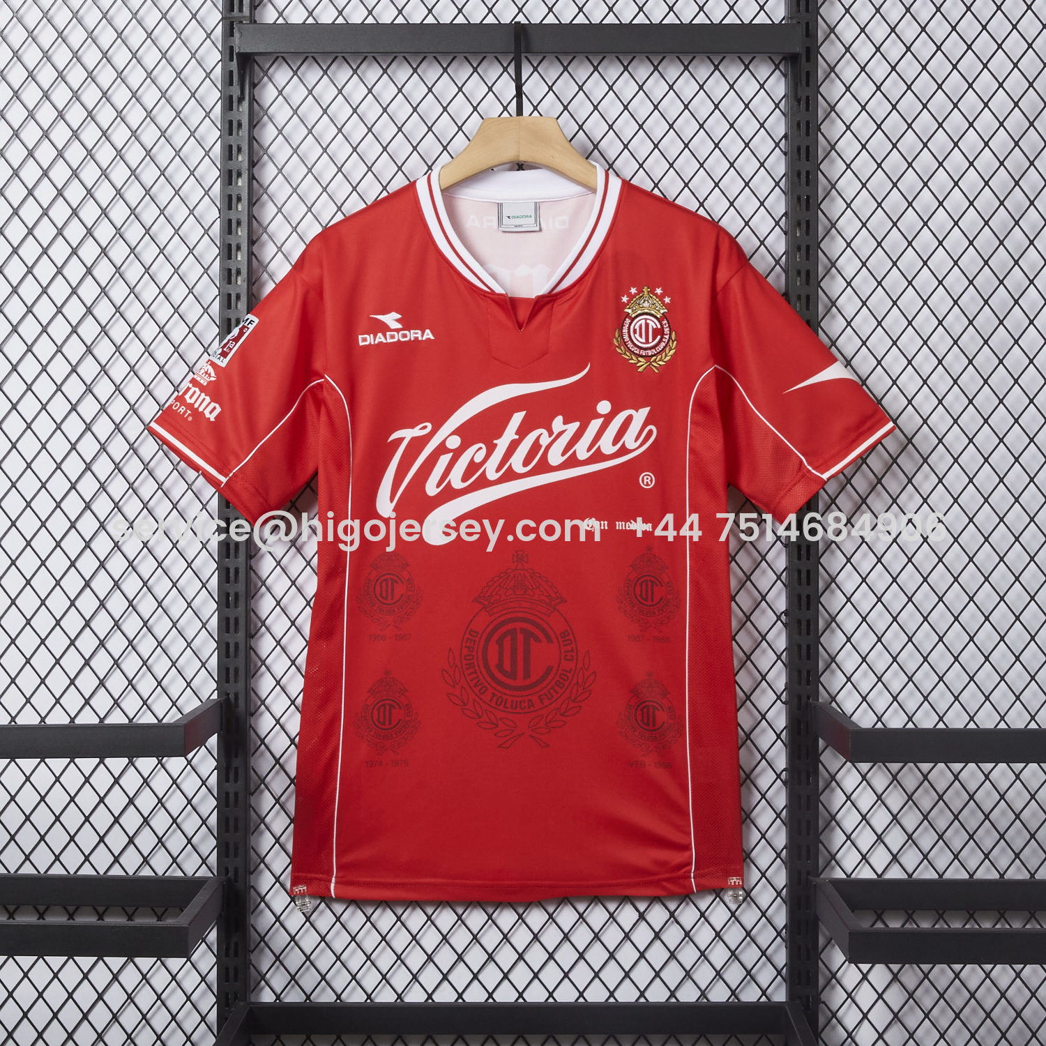 Higojerseys-Retro Toluca 1998-99 Home Red Jersey
