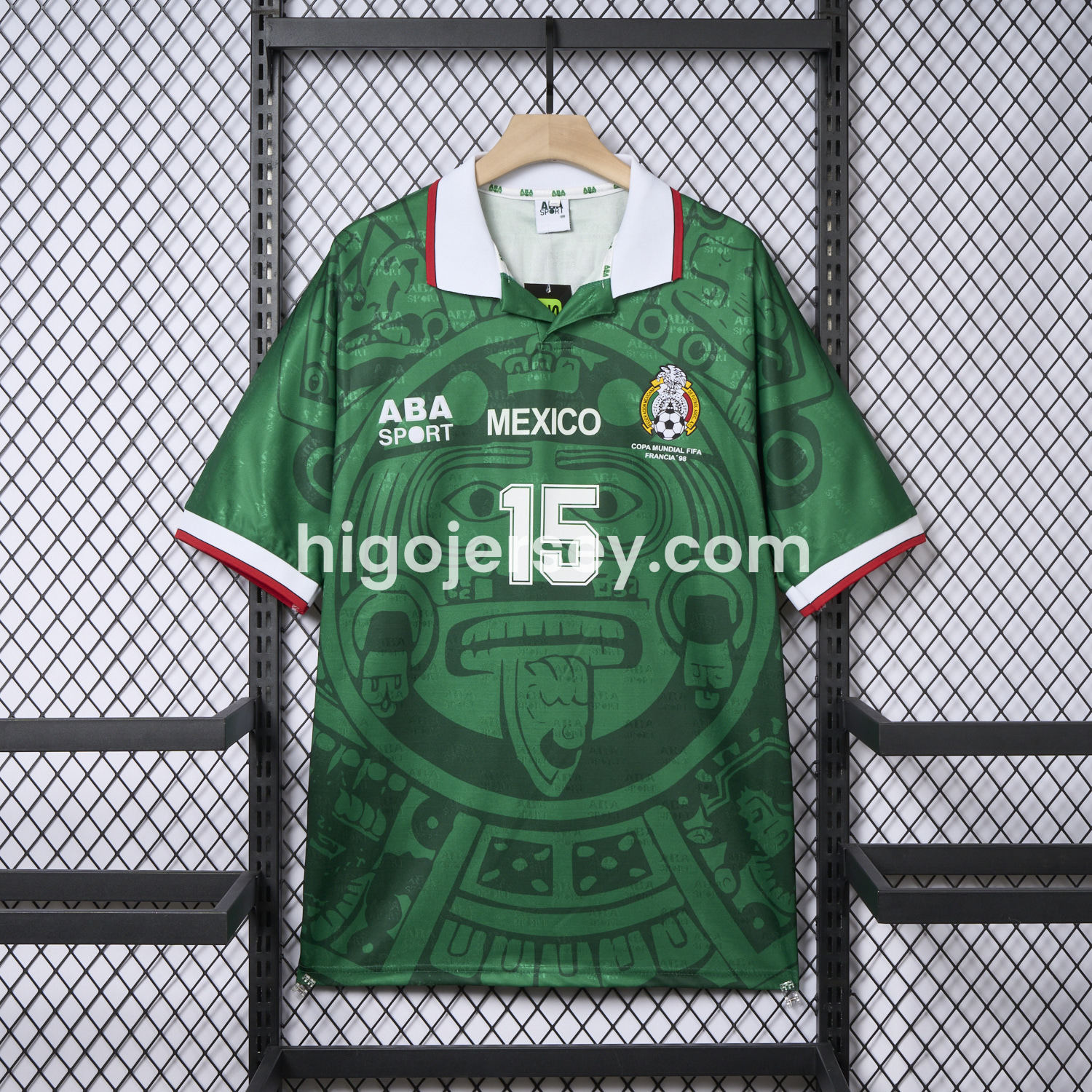 Higojerseys-Retro Mexico 1998 Home Jersey