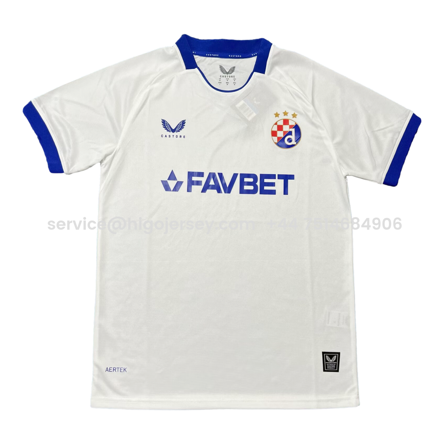 Higojerseys-Dinamo Zagreb 25-26 Away White Jersey - Fans Version