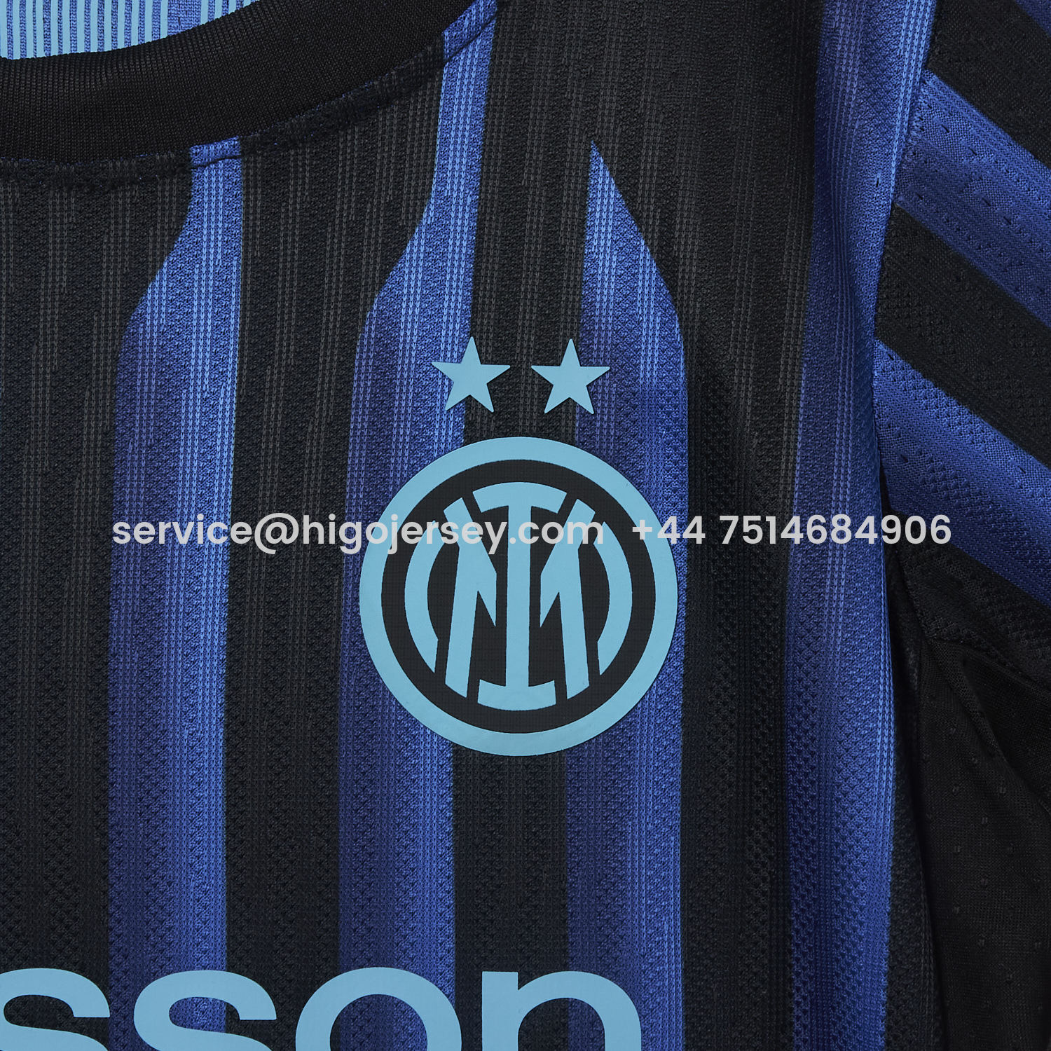 Higojerseys-Inter Milan 25-26 Home Kids Kit - Player Version