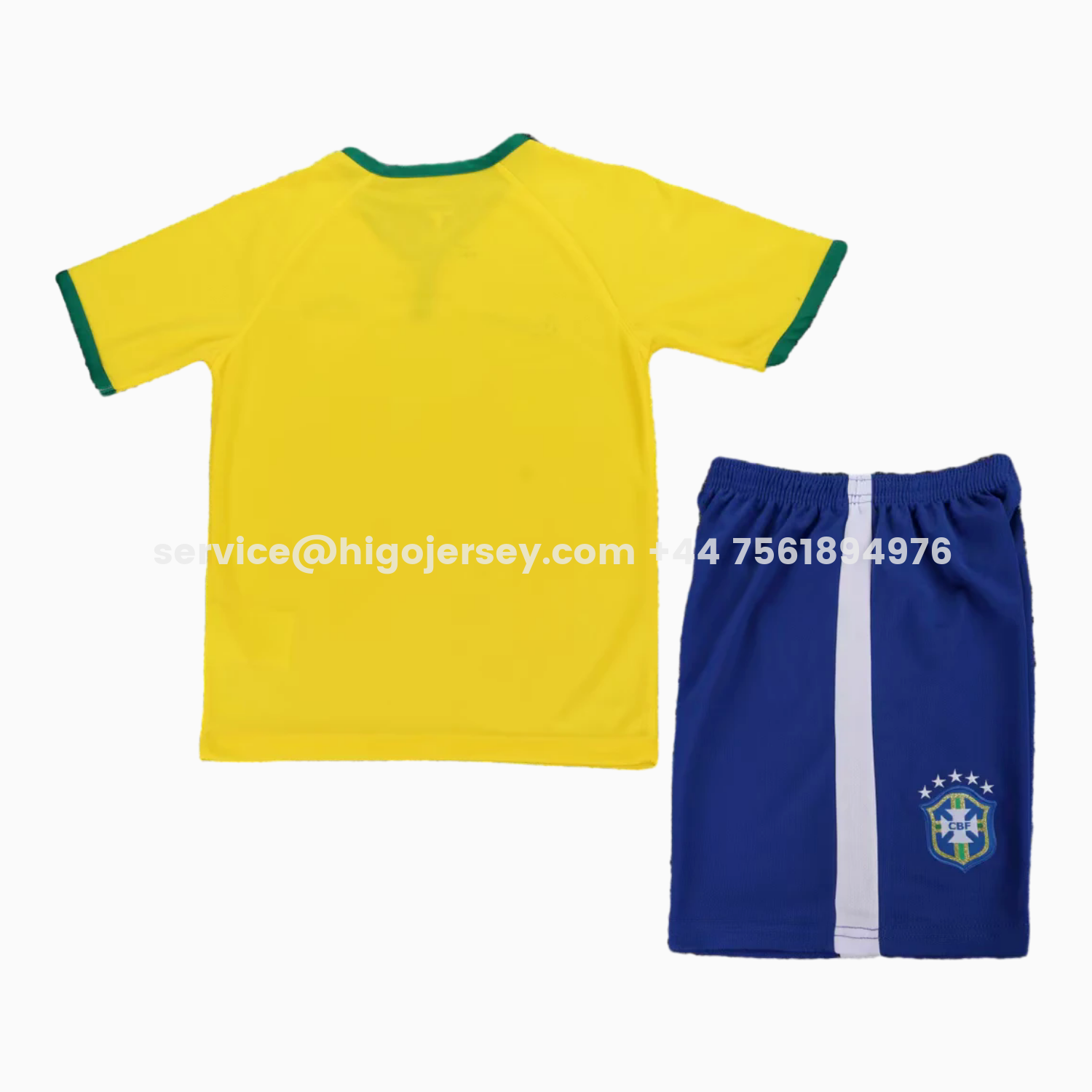 Higojerseys-Retro Brazil 2014 Home Kids Kit