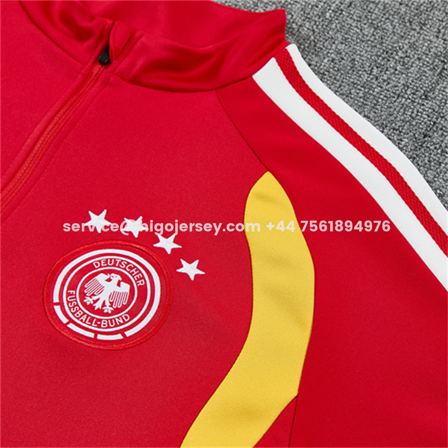Higojerseys-Germany 2026 Long Sleeve Training Set - Red Top & Pants