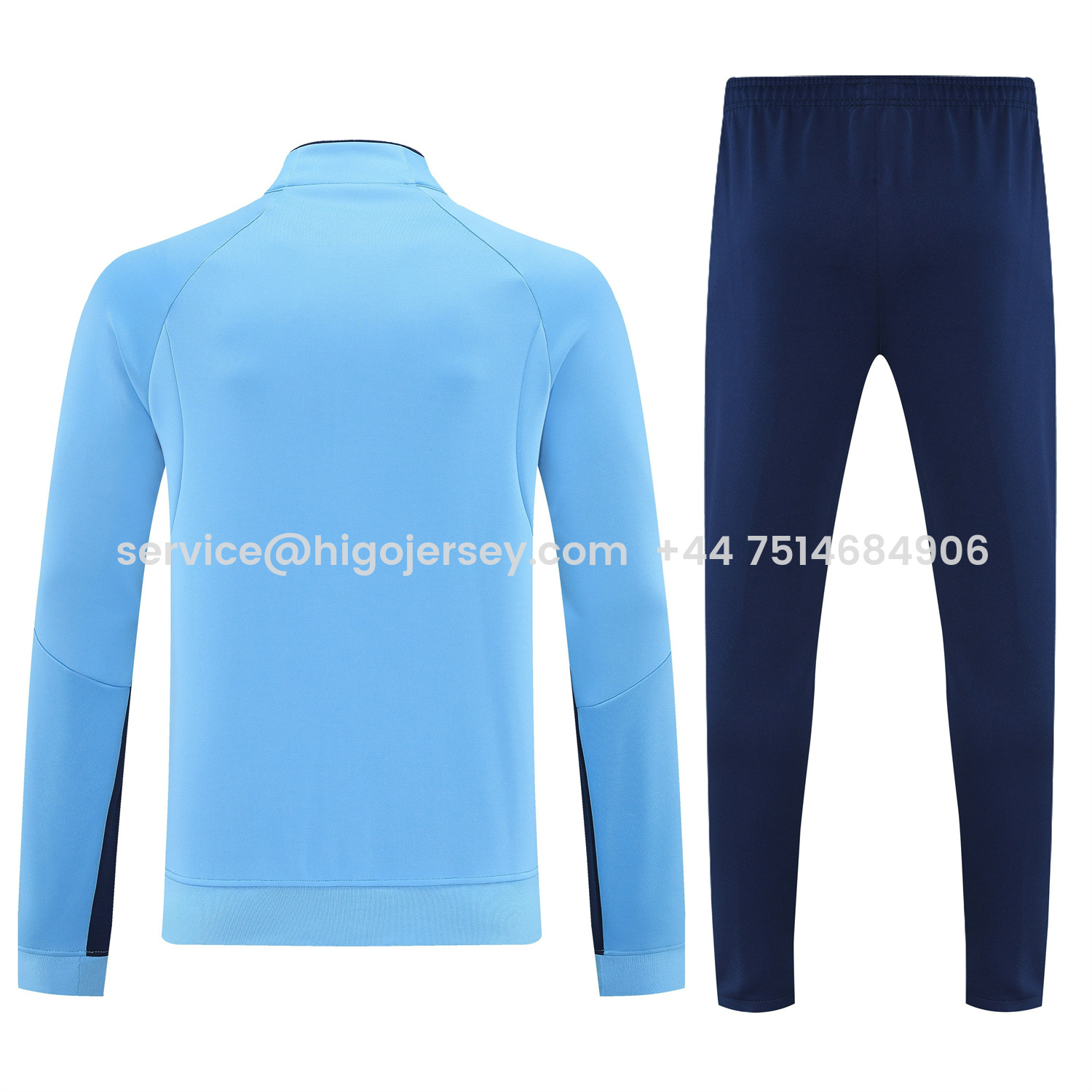Higojerseys-Real Madrid 25-26 Jacket Training Tracksuit - Light Blue Jackets & Deep Blue Pants