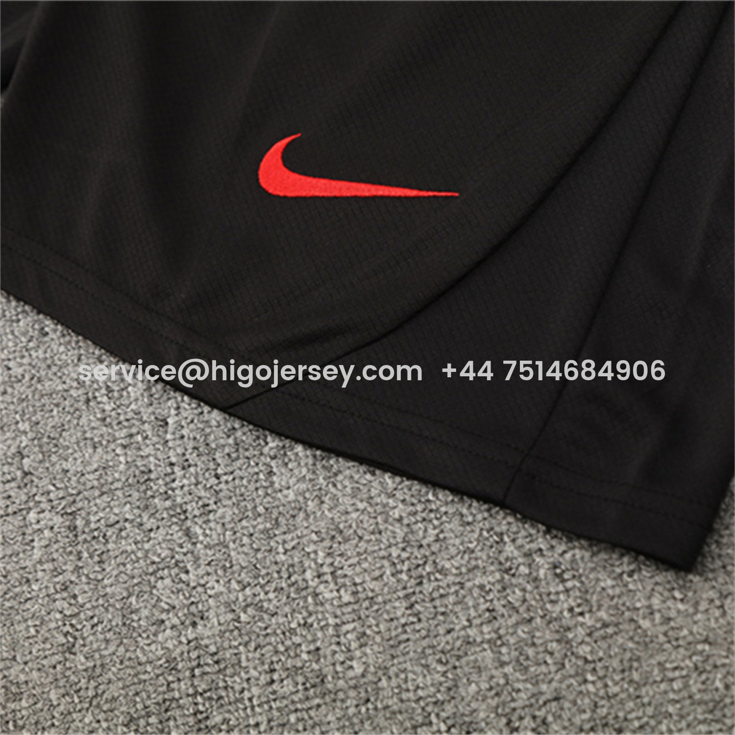 Higojerseys-Paris Saint-Germain PSG 25-26 Kids Short-Sleeve Training Set - White Edge Black Top & Black Shorts