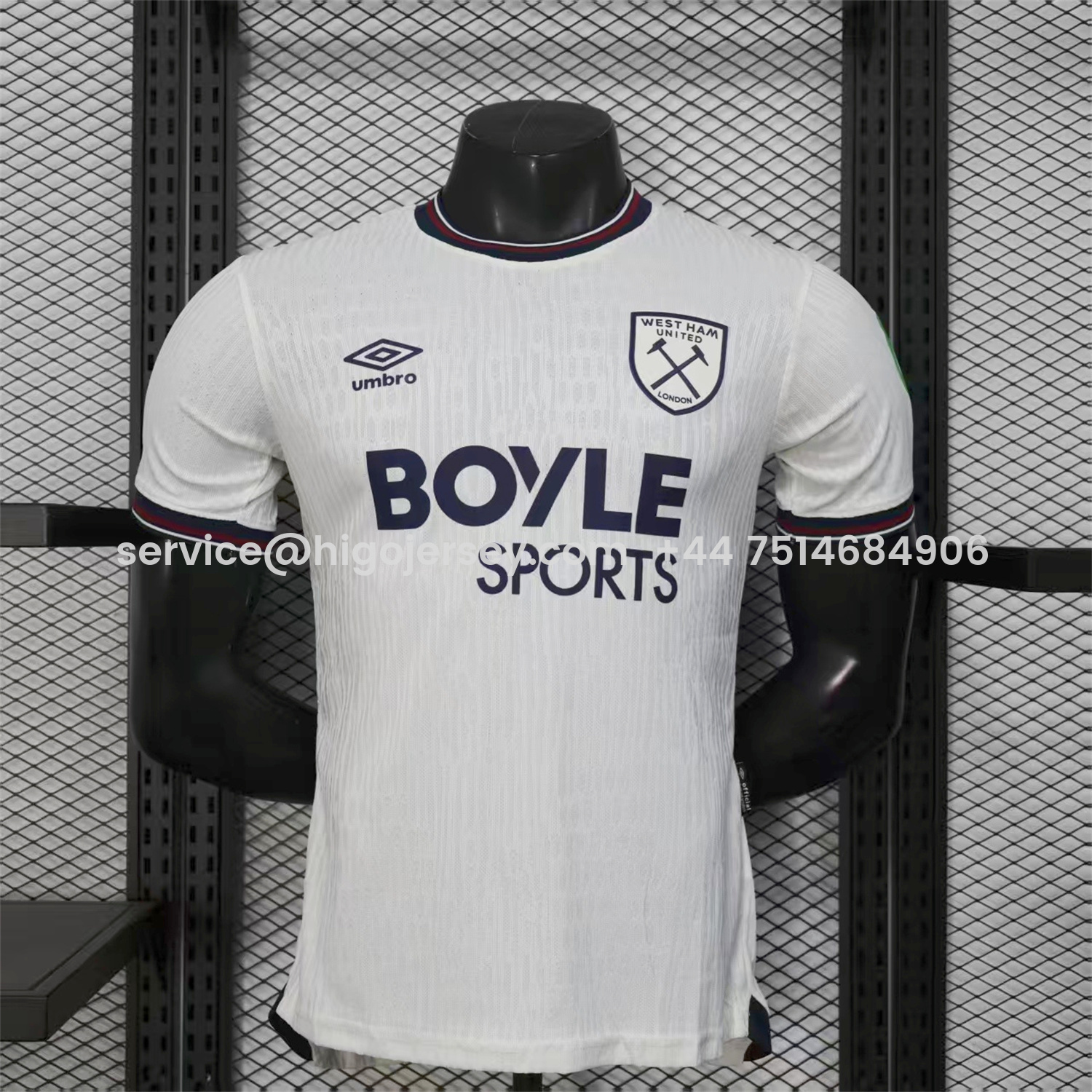 Higojerseys-West Ham United 25-26 Away Jersey - Player Version