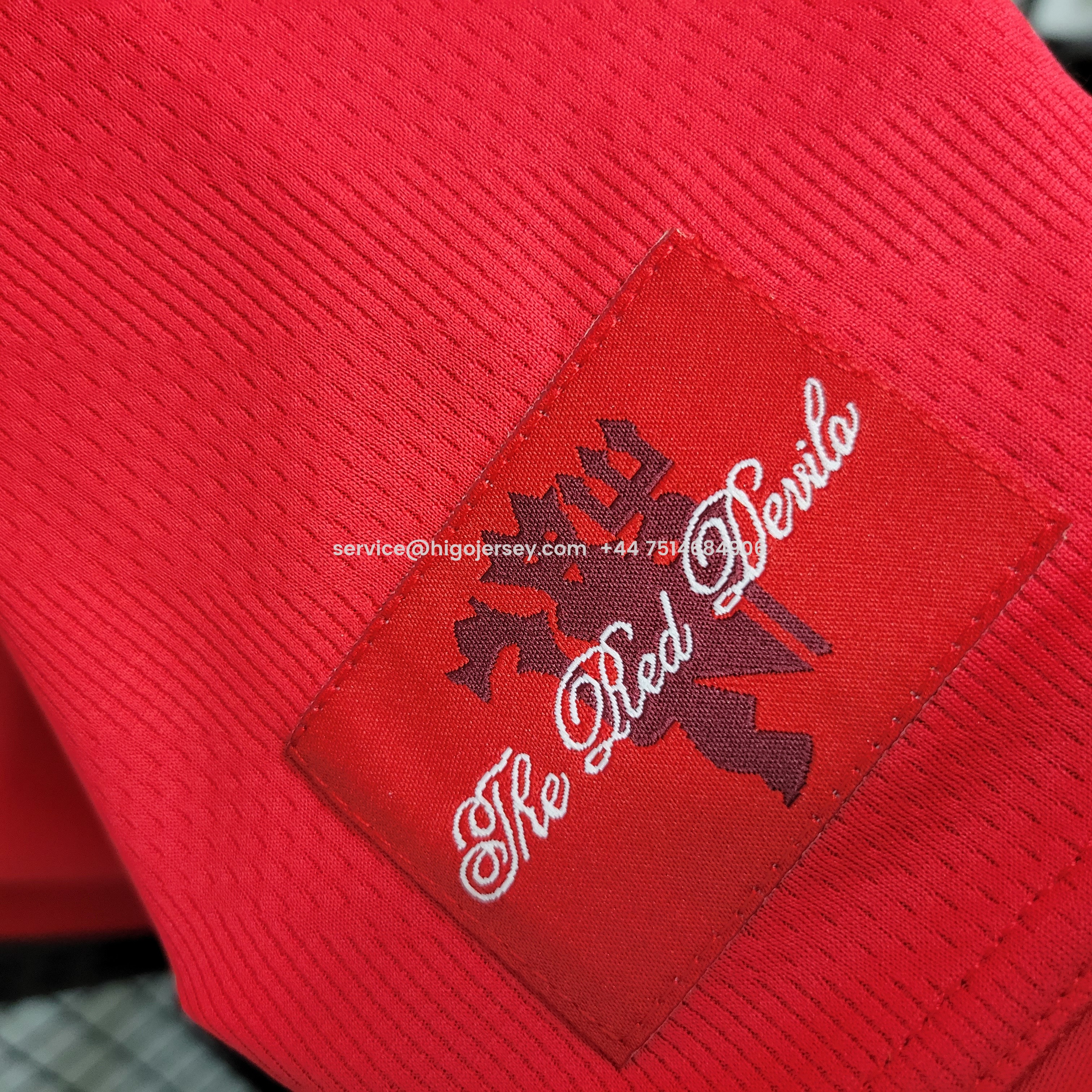 Higojerseys-Retro Manchester United 08-09 Home Long Sleeve Jersey