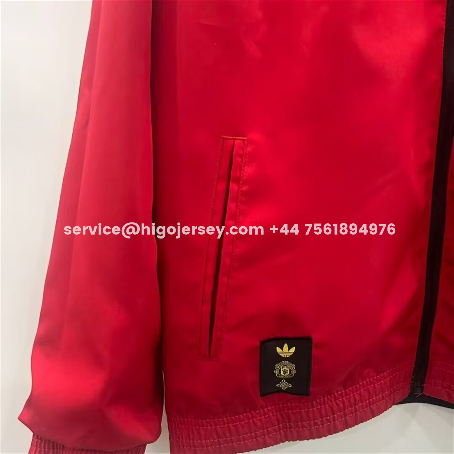 Higojerseys-Manchester United 25-26 Double Sided Reversible Windbreaker - Black & Red