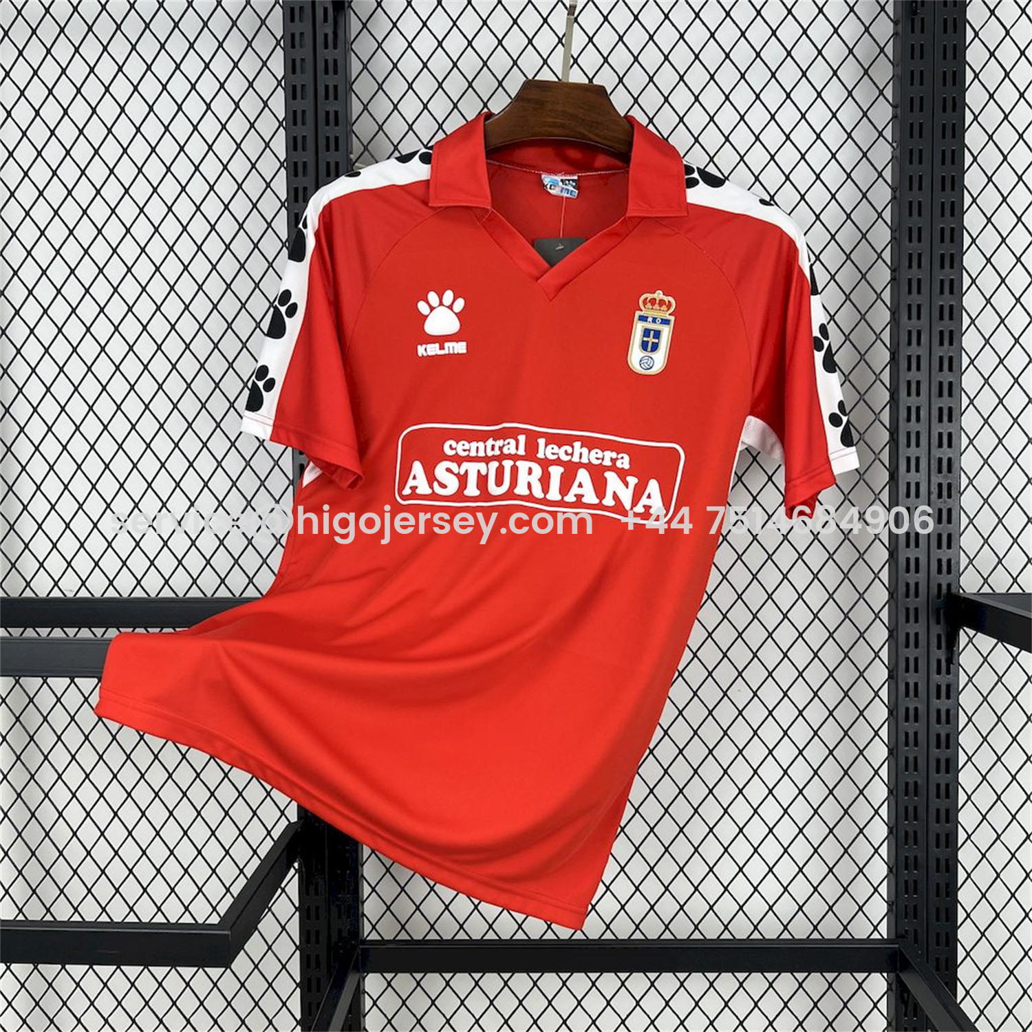 Higojerseys-Retro Real Oviedo Vetusta 1990-91 Away Red Jersey