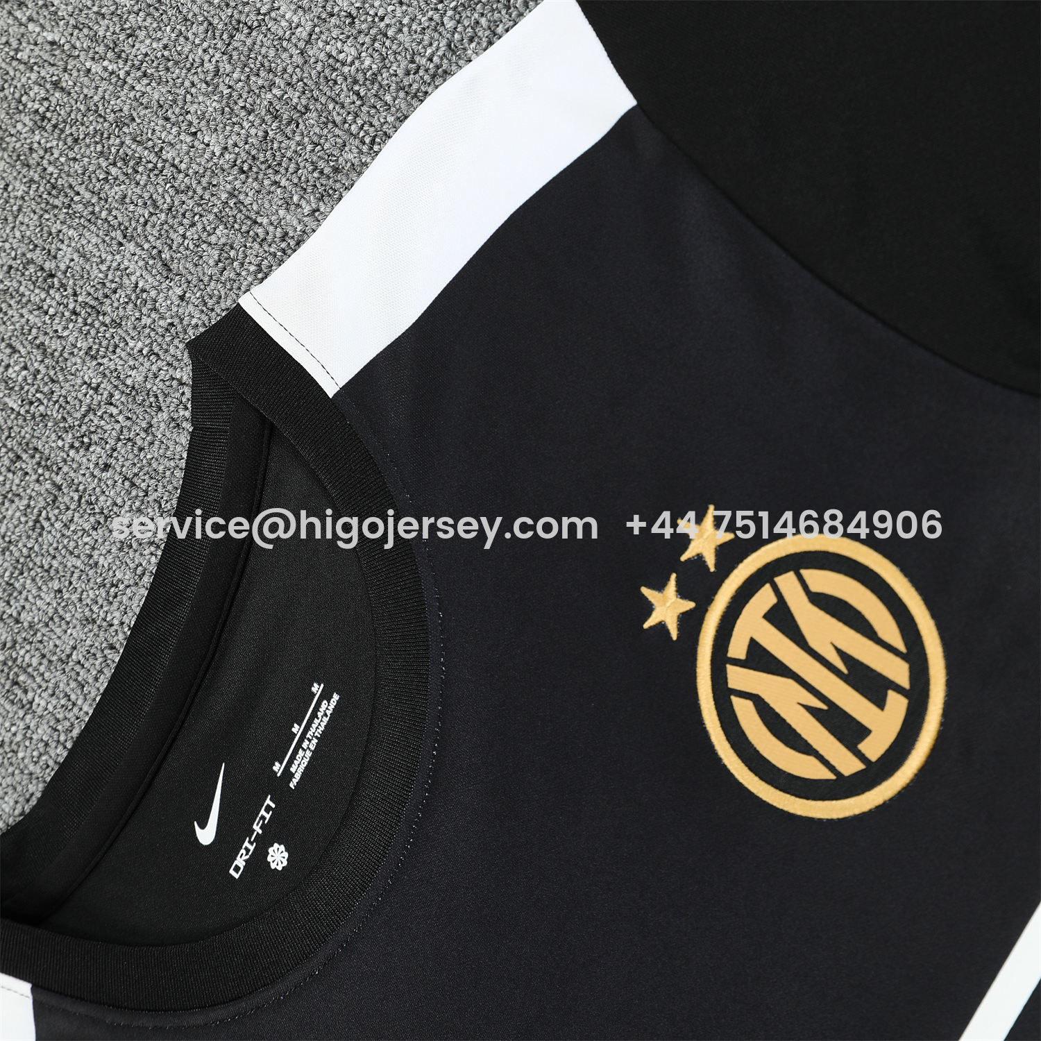 Higojerseys-Inter Milan 25-26 Short-Sleeve Training Set - Black Top & Black Shorts