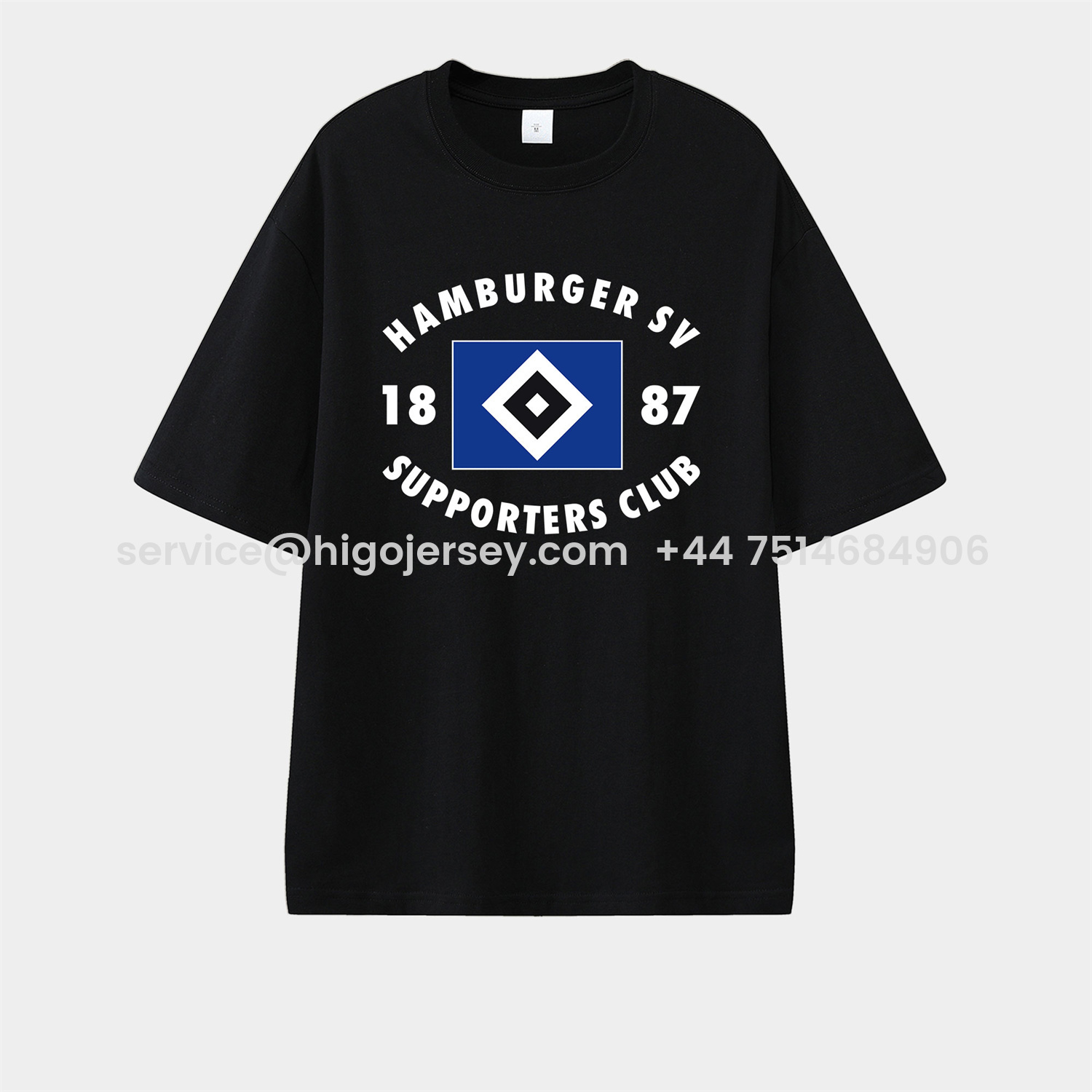 Higojerseys-Hamburger SV 1887 Supporters Club Unisex Pure Cotton T-shirt