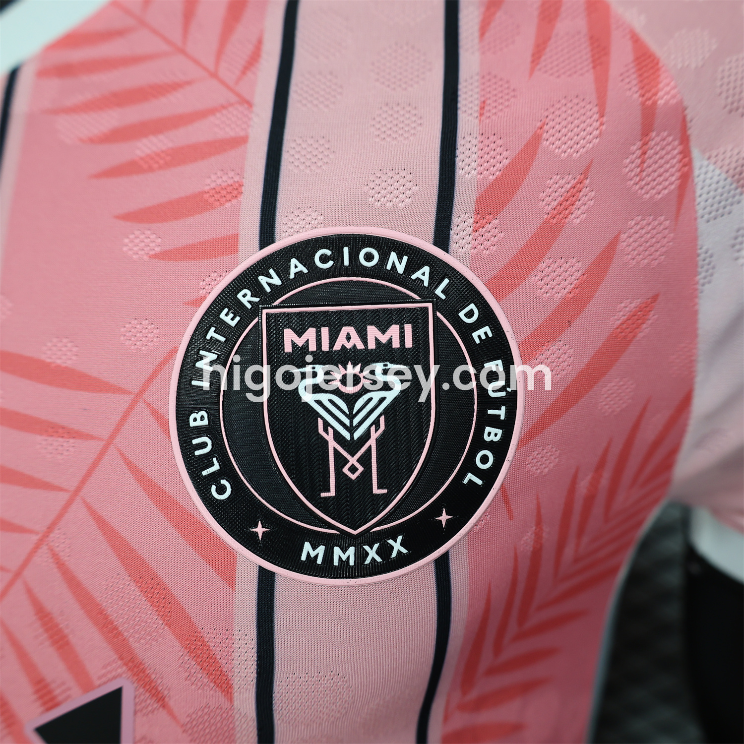 Higojerseys-INT M.A.M 25-26 Pink Stripes and Leaves Pattern Special Jersey - Player Version