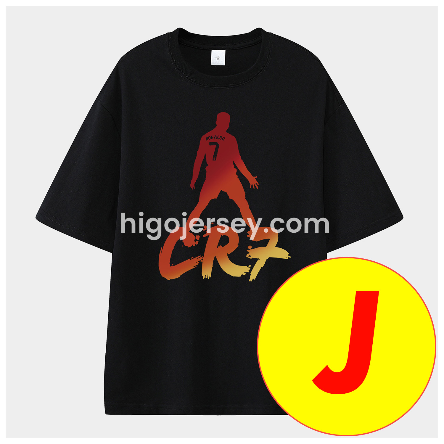 Higojerseys-Cristiano Ronaldo Portugal Real Madrid Manchester United Unisex Pure Cotton T-shirt