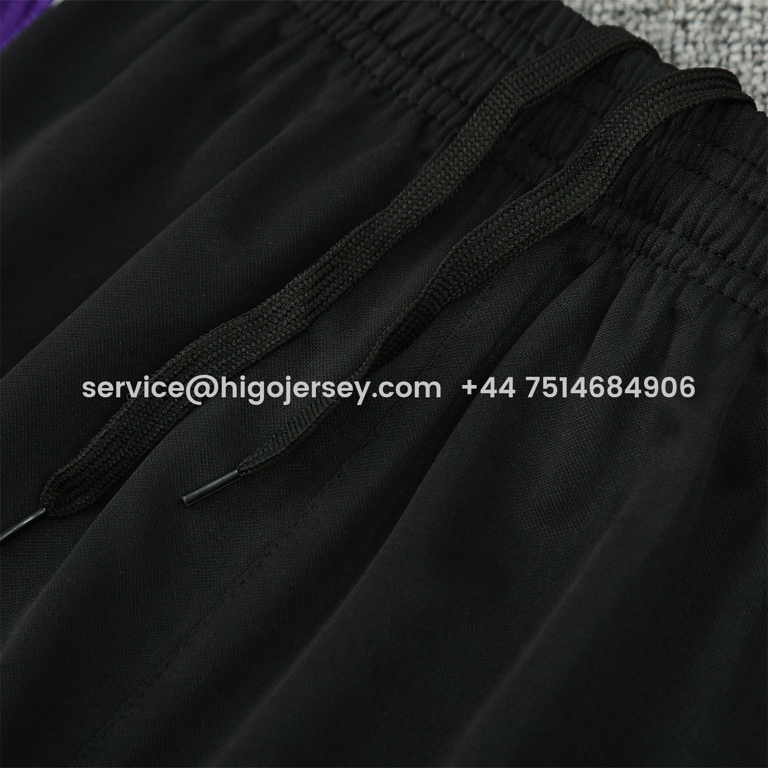 Higojerseys-Real Madrid 25-26 Vest Training Set - Blue Edge White Vest & Black Shorts