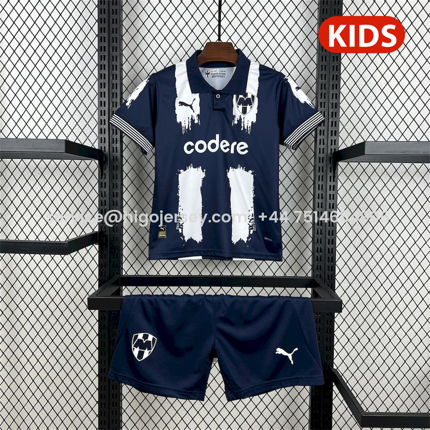 Higojerseys-Rayados Monterrey 25-26 Club World Cup Home Kids Kit