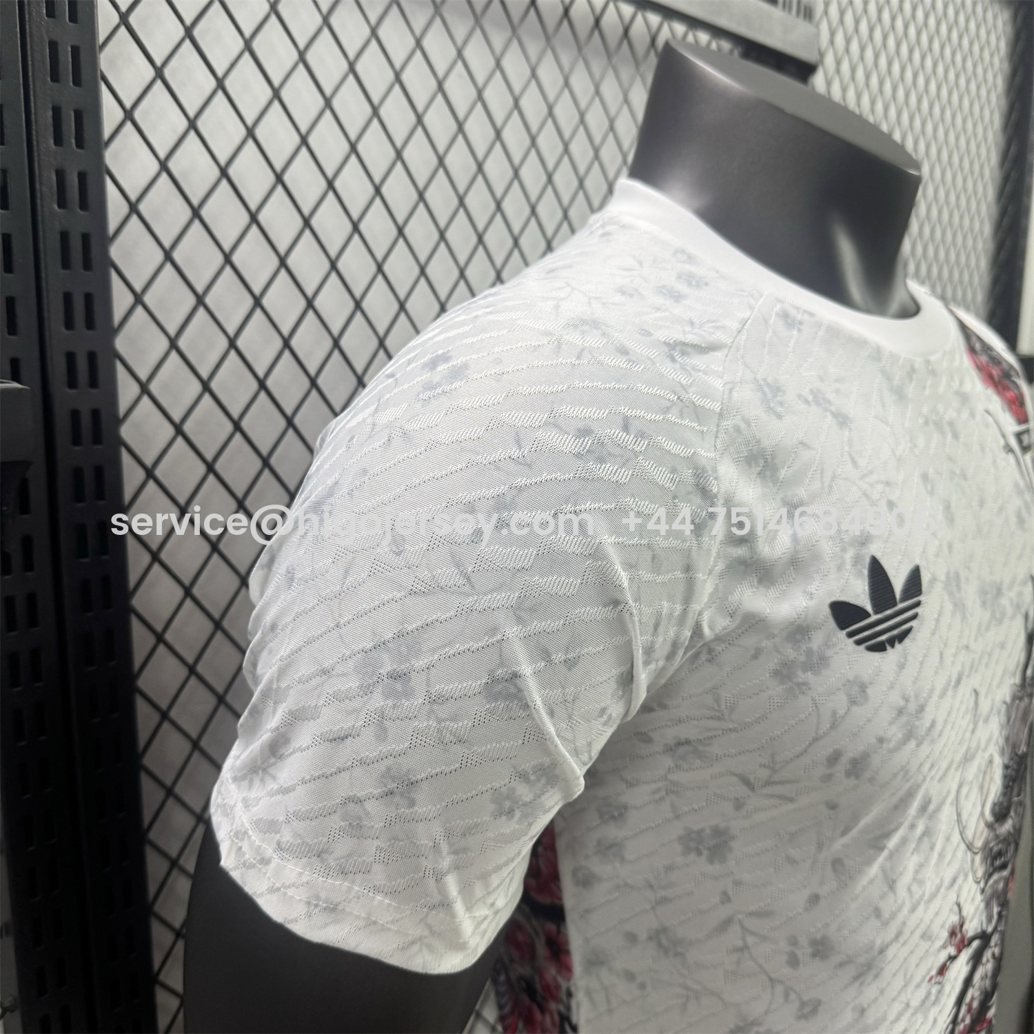 Higojerseys-Japan 25-26 Black Dragon And Flowers White Special Jersey - Player Version