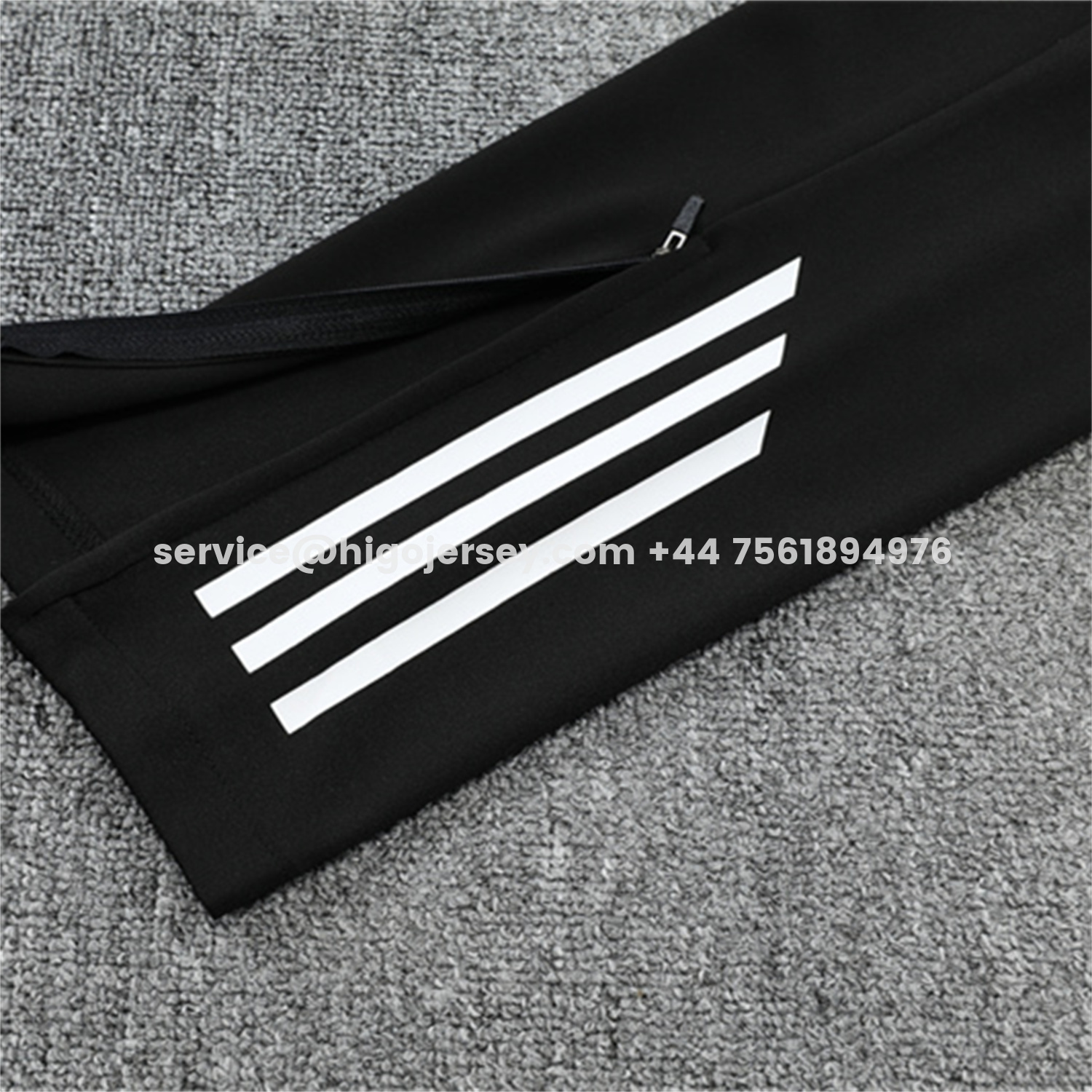 Higojerseys-Real Madrid 25-26 Kids Long Sleeve Training Set - White Top & Black Pants