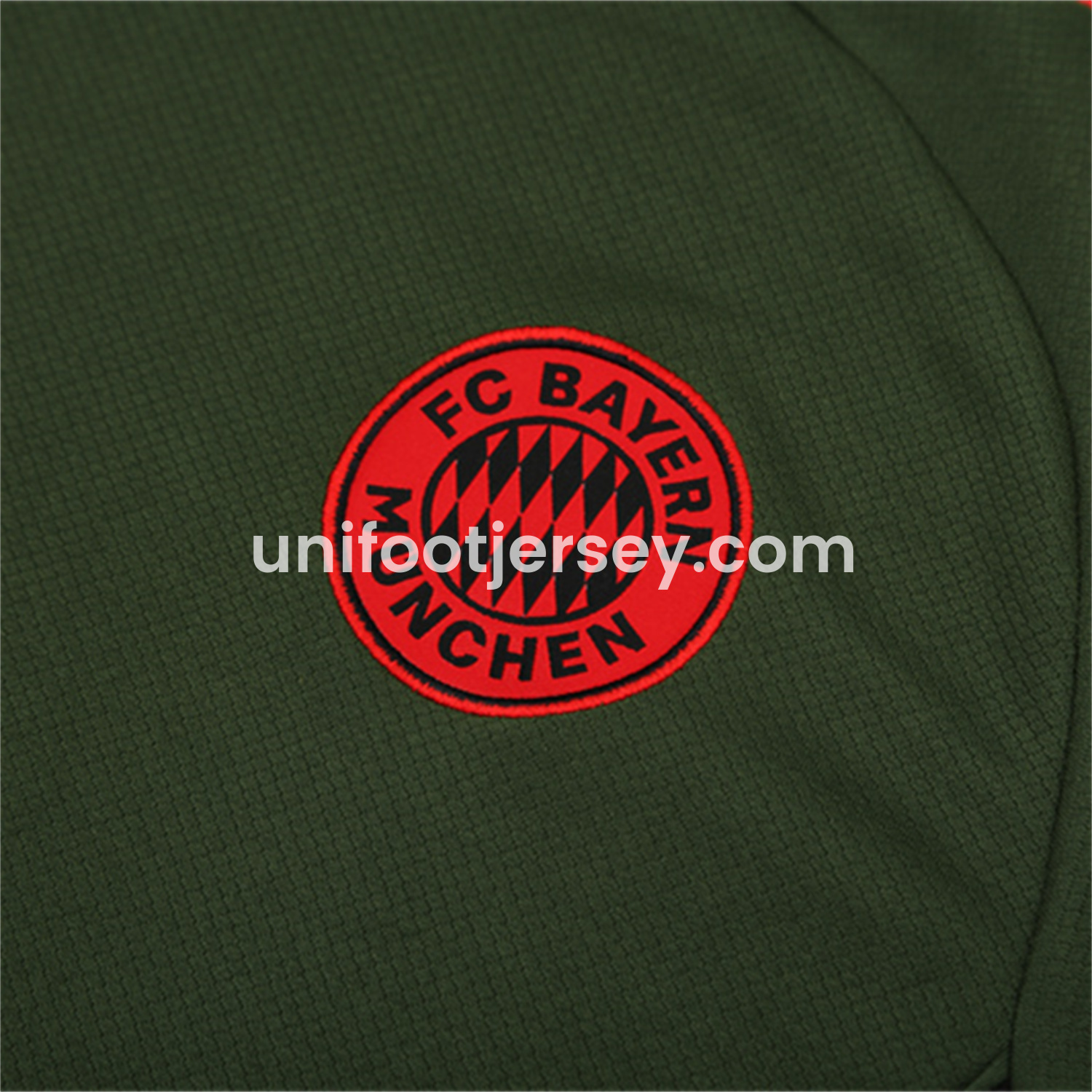 Bayern Munich 25-26 Kids Short-Sleeve Training Set - Green Top & Black shorts:football jersey mysite: unitedjerseyfootball 邓江浪:football